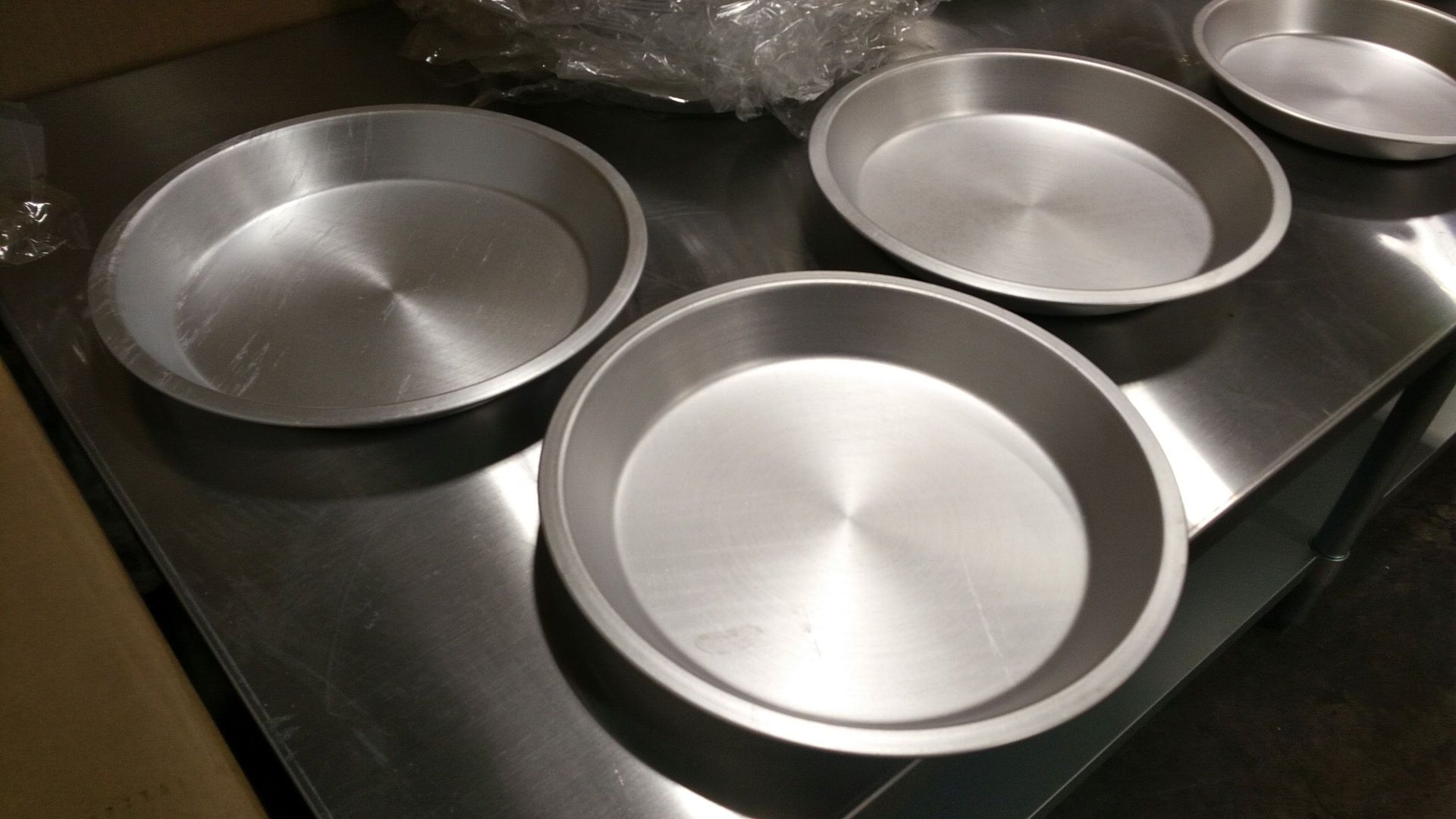 11" x 1.5" Heavy Aluminum Pie Plates - Lot of 3