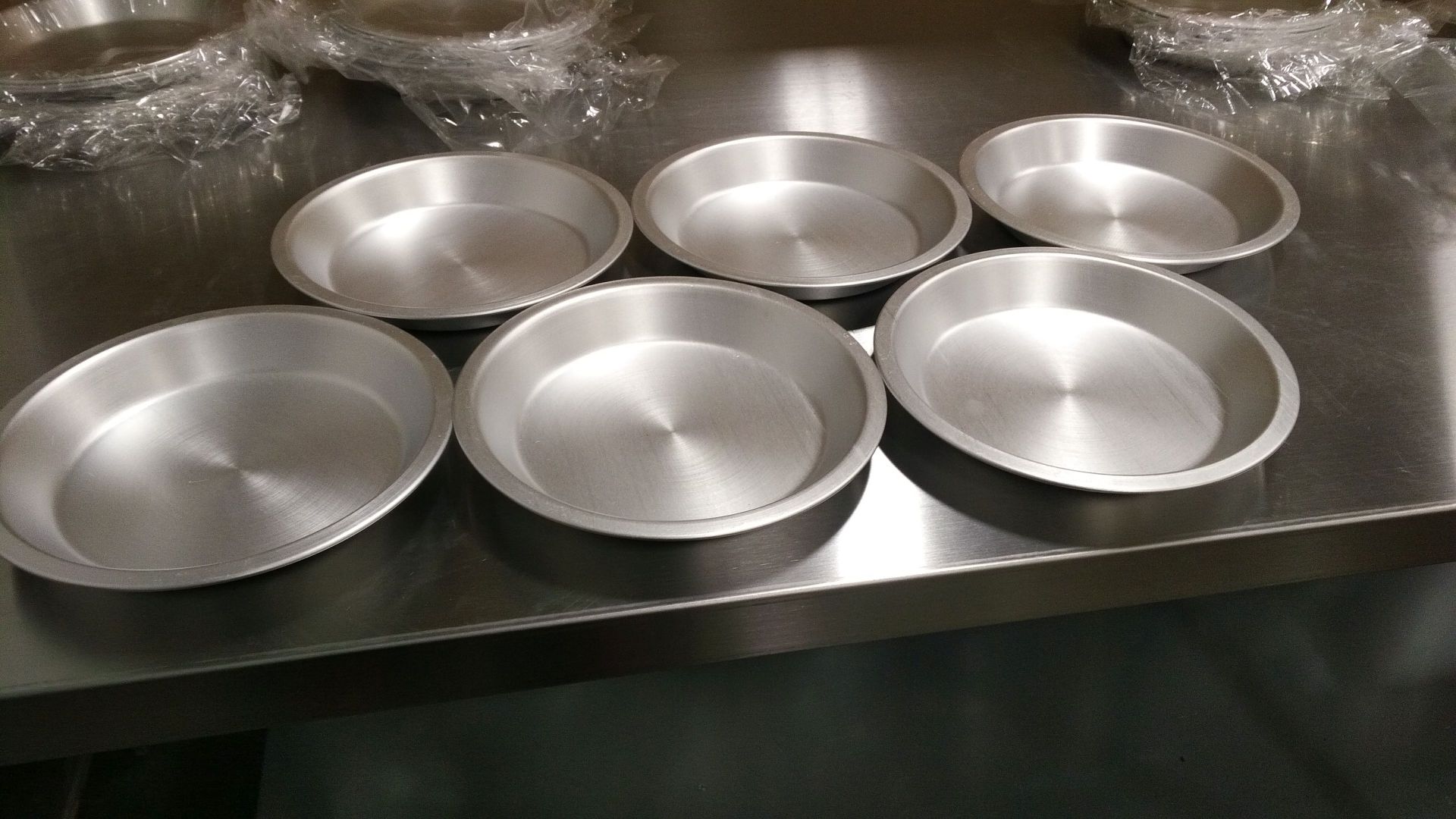 7" x 1" Aluminum Pie Plates - Lot of 6