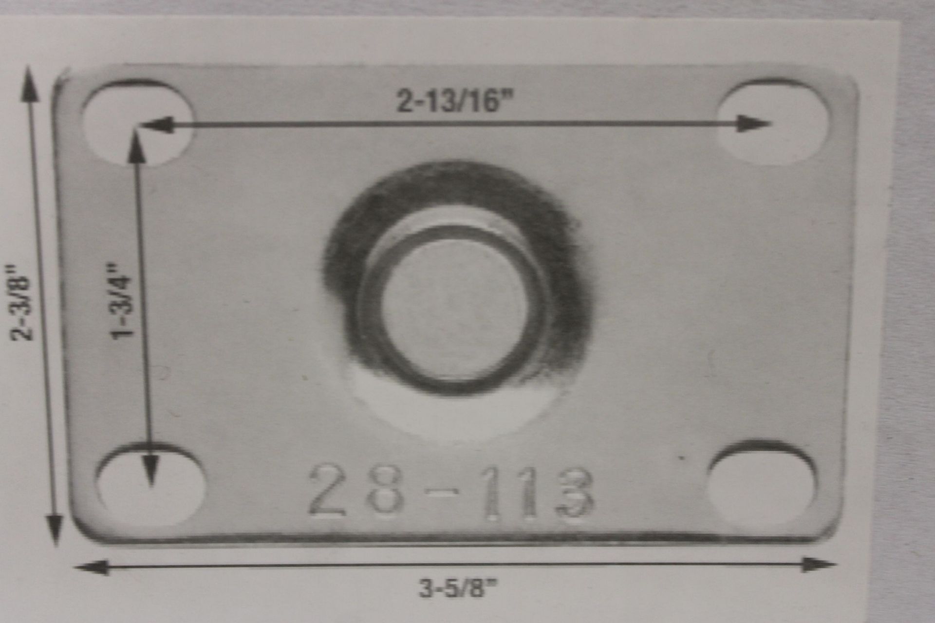 Casters - 2 Locking, 2 Non-Locking with 2-3/8" Plate (4 casters total) - Image 3 of 3