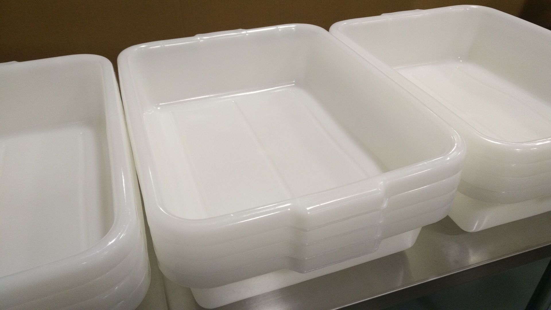 White Tote Boxes - Lot of 6