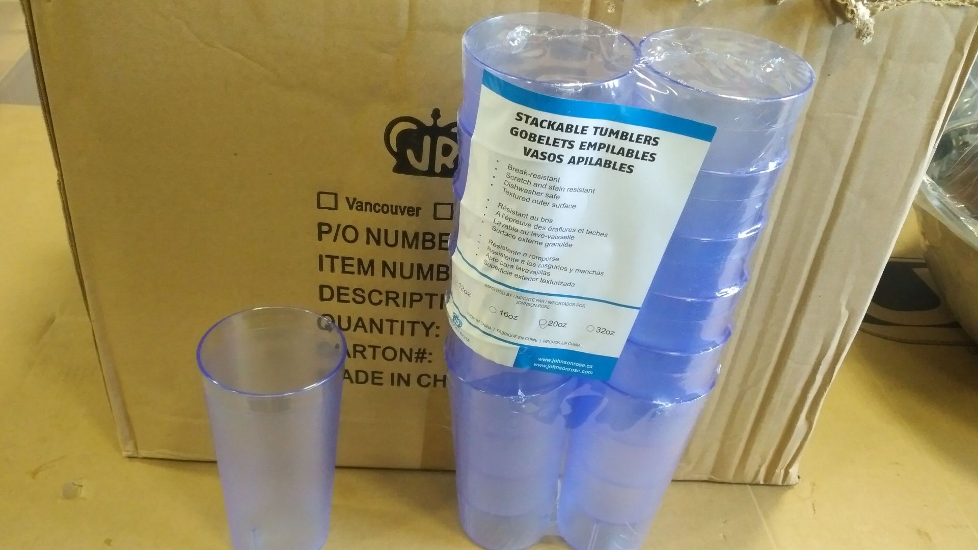 20oz Blue Tumblers - Lot of 144 - Image 3 of 4