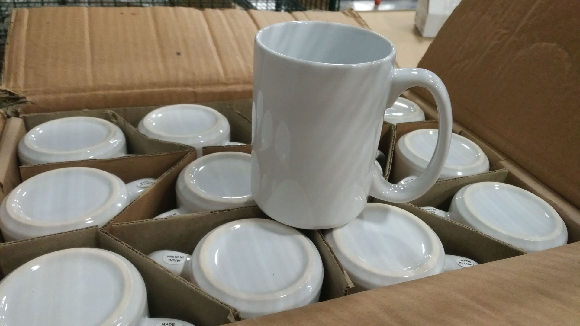 Large 15oz White Mugs - Lot of 36