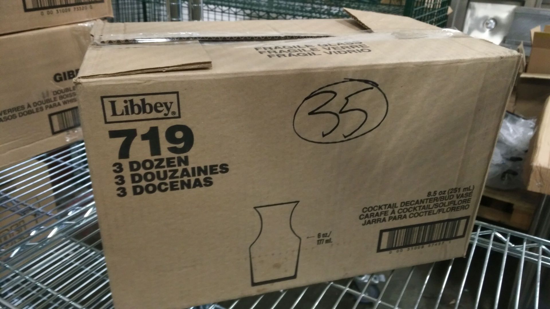 Libbey 8.5oz Glass Cocktail Decanters - Lot of 35 - Image 4 of 4