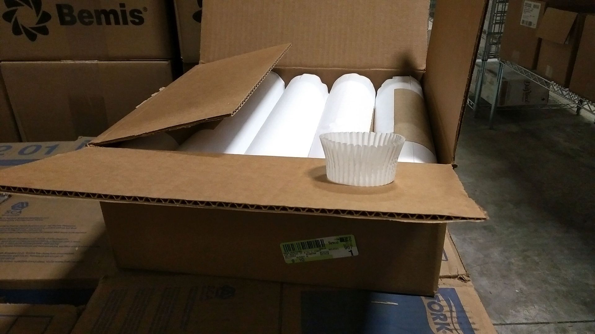 White Baking Cups, 2" x 4.5" x 1.25" - Lot of 5000
