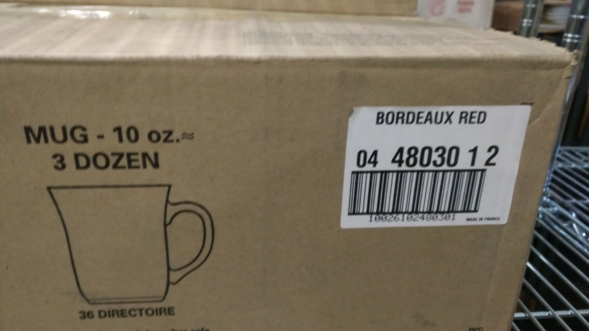 Arcopal 10oz Bordeaux Red Mugs - Lot of 36 - Image 3 of 4