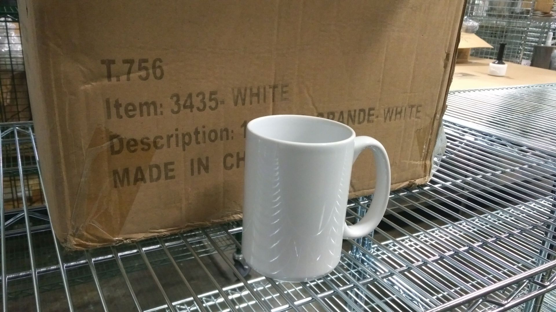 Large 15oz White Mugs - Lot of 36 - Image 3 of 3