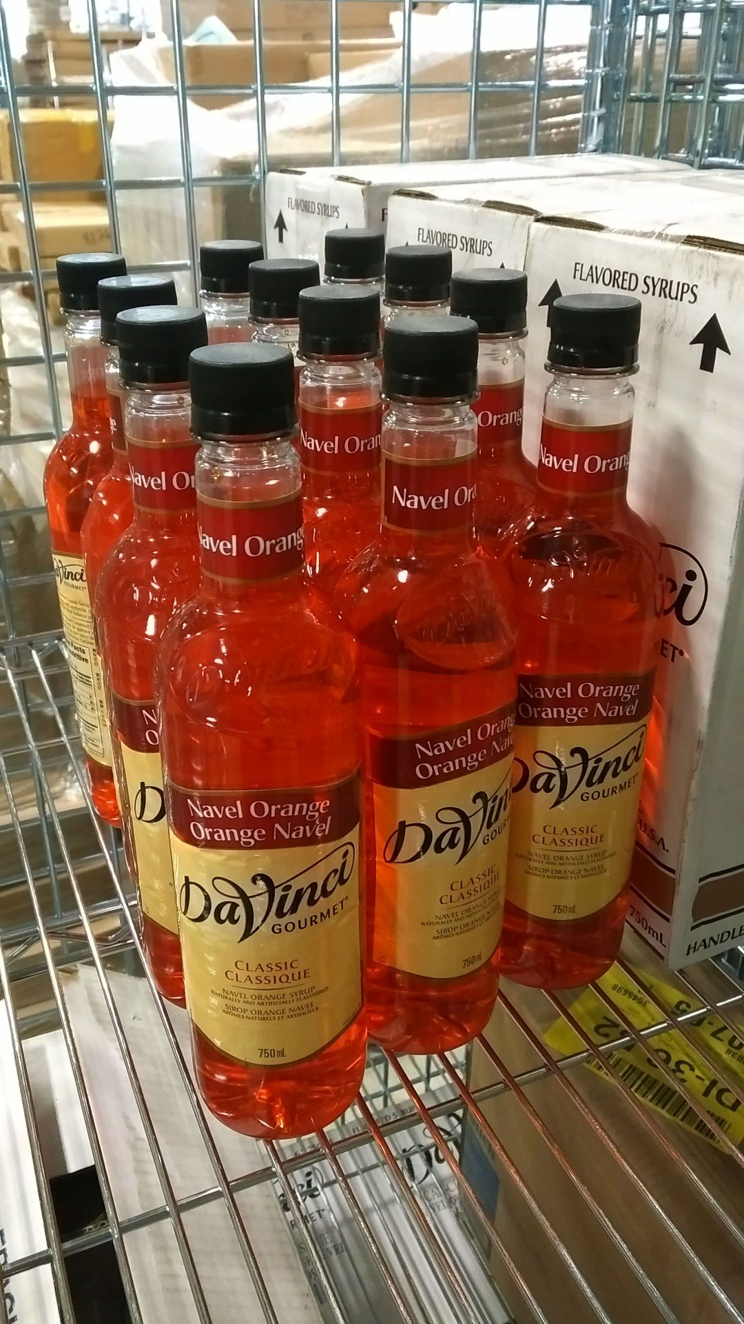 DaVinci Gourmet Orange Syrup - 750ml x 12 (2 Cases)