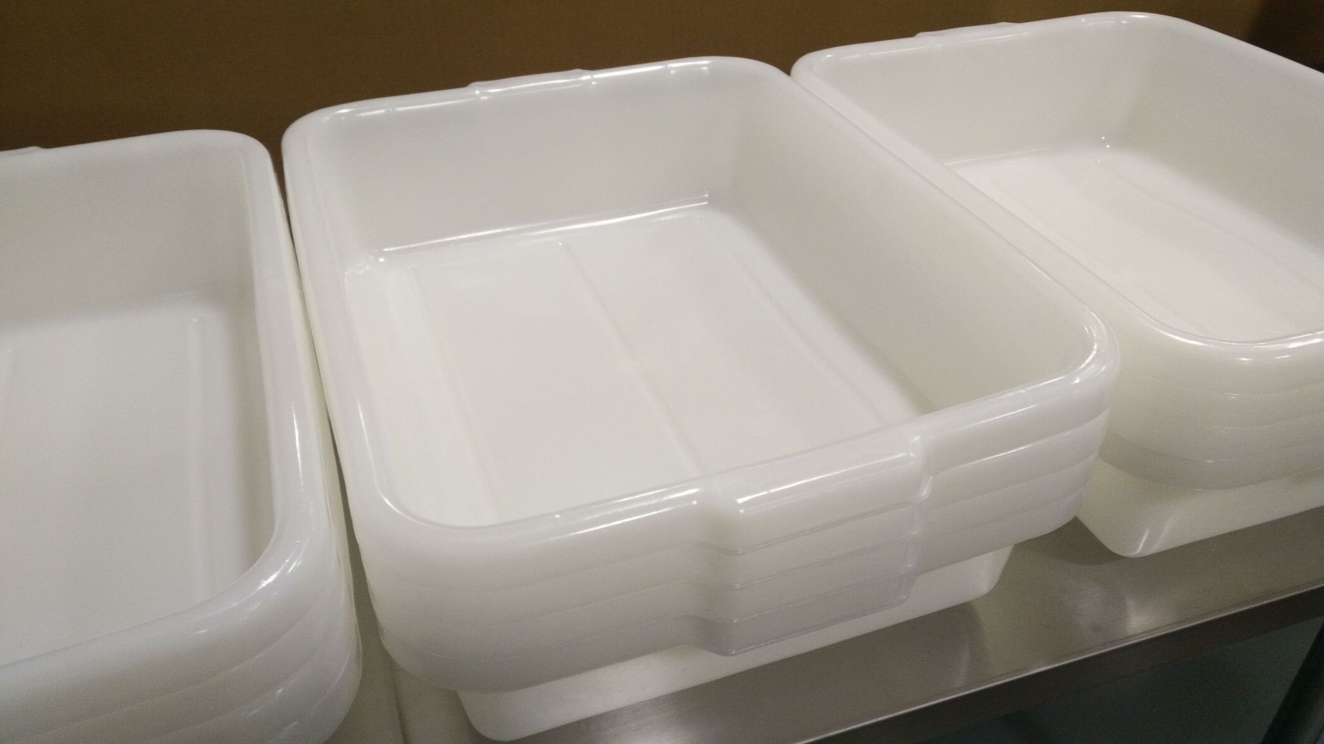 White Tote Boxes - Lot of 4