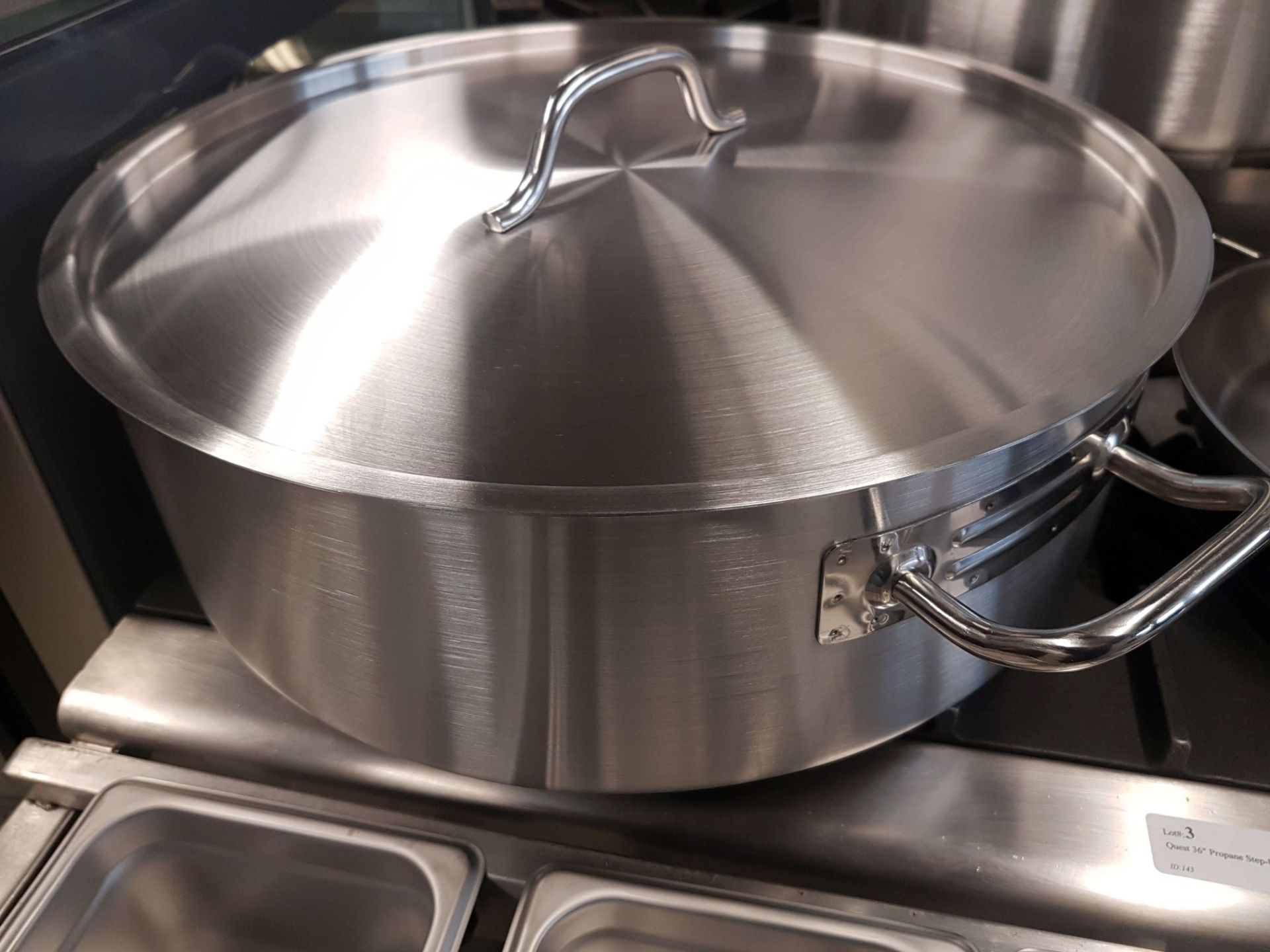 60qt Stock Pot, 25qt Brazier, 12.5" Fry Pan - Set of 3 (5pcs) - Image 7 of 8