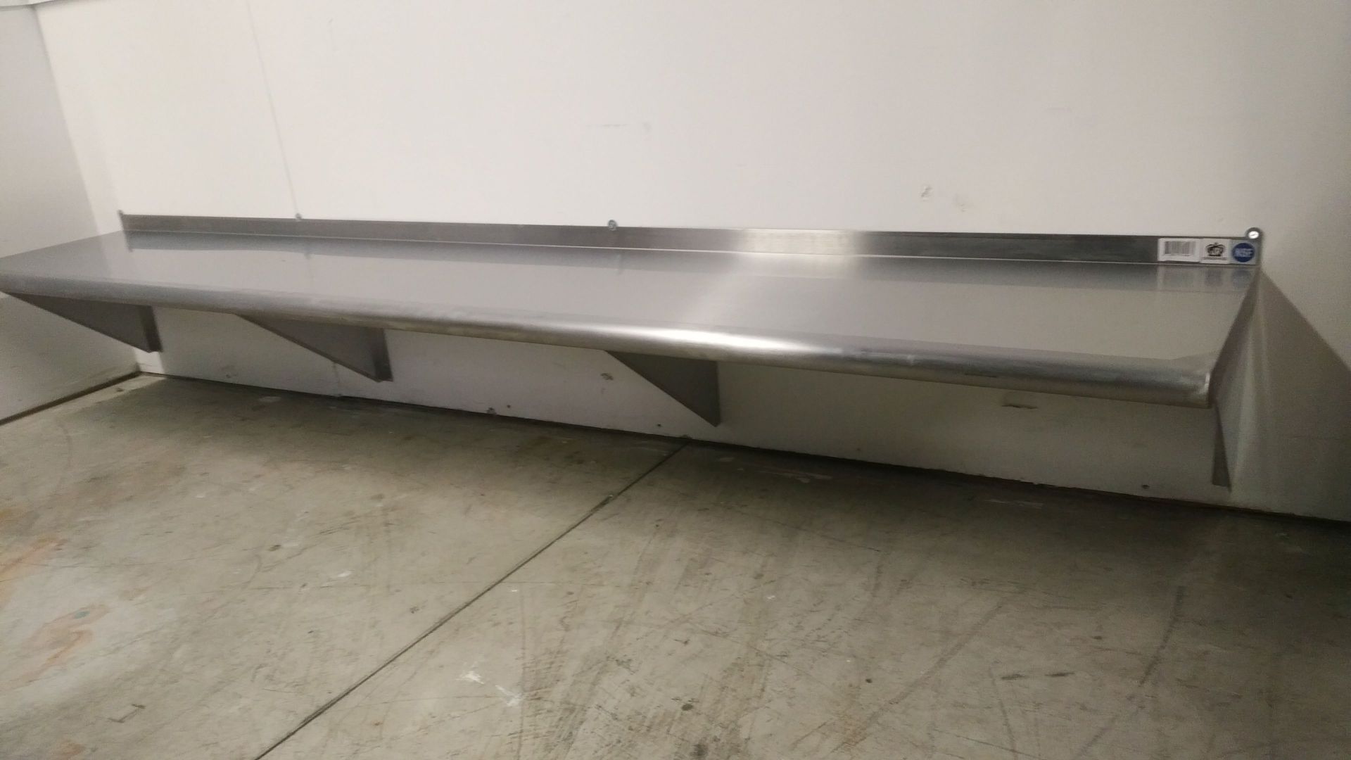 16" x 96" Stainless Wall Shelf