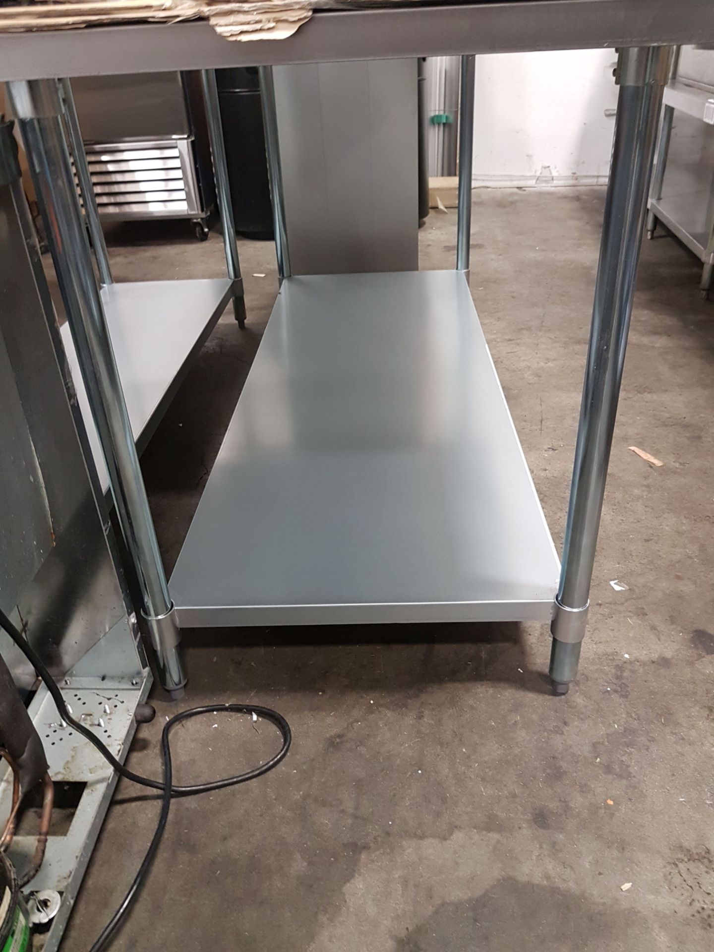 30" x 72" Stainless Work Table with Galvanized Under Shelf - Image 2 of 2