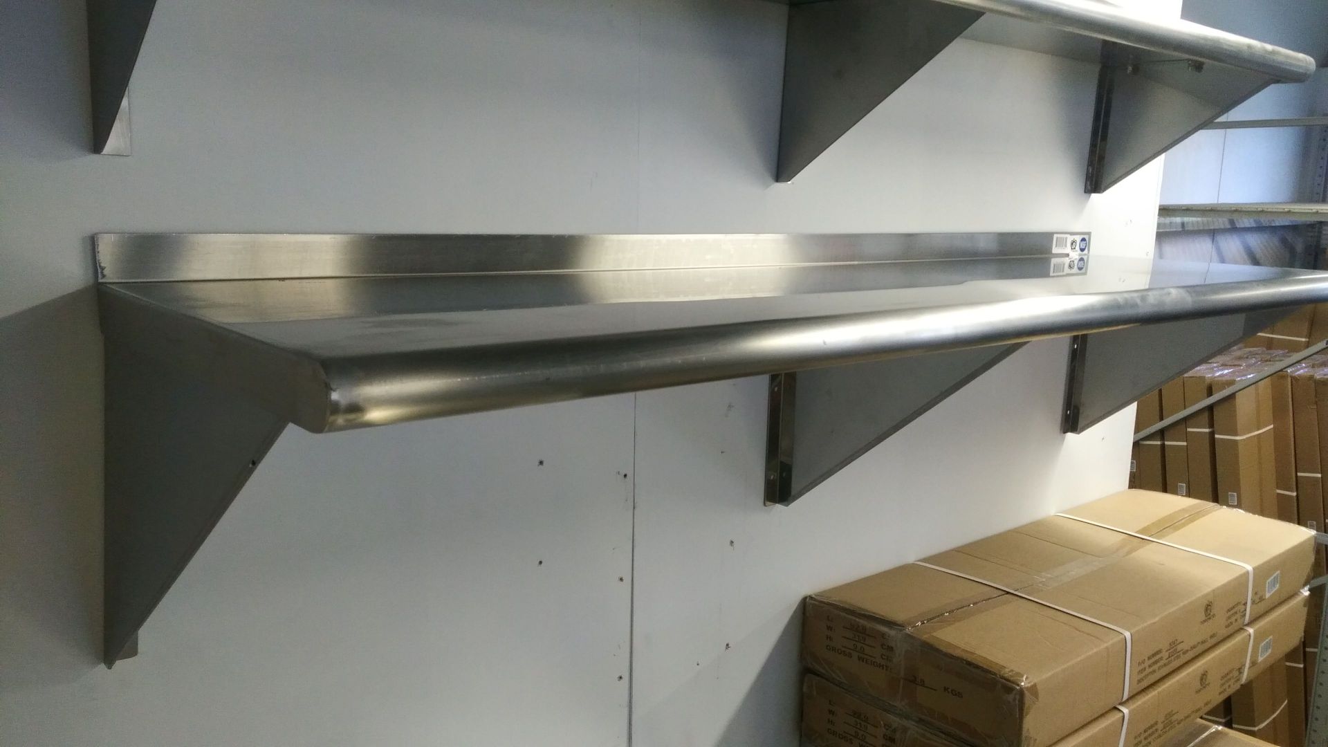 16" x 60" Stainless Wall Shelves - Lot of 2 - Image 6 of 7