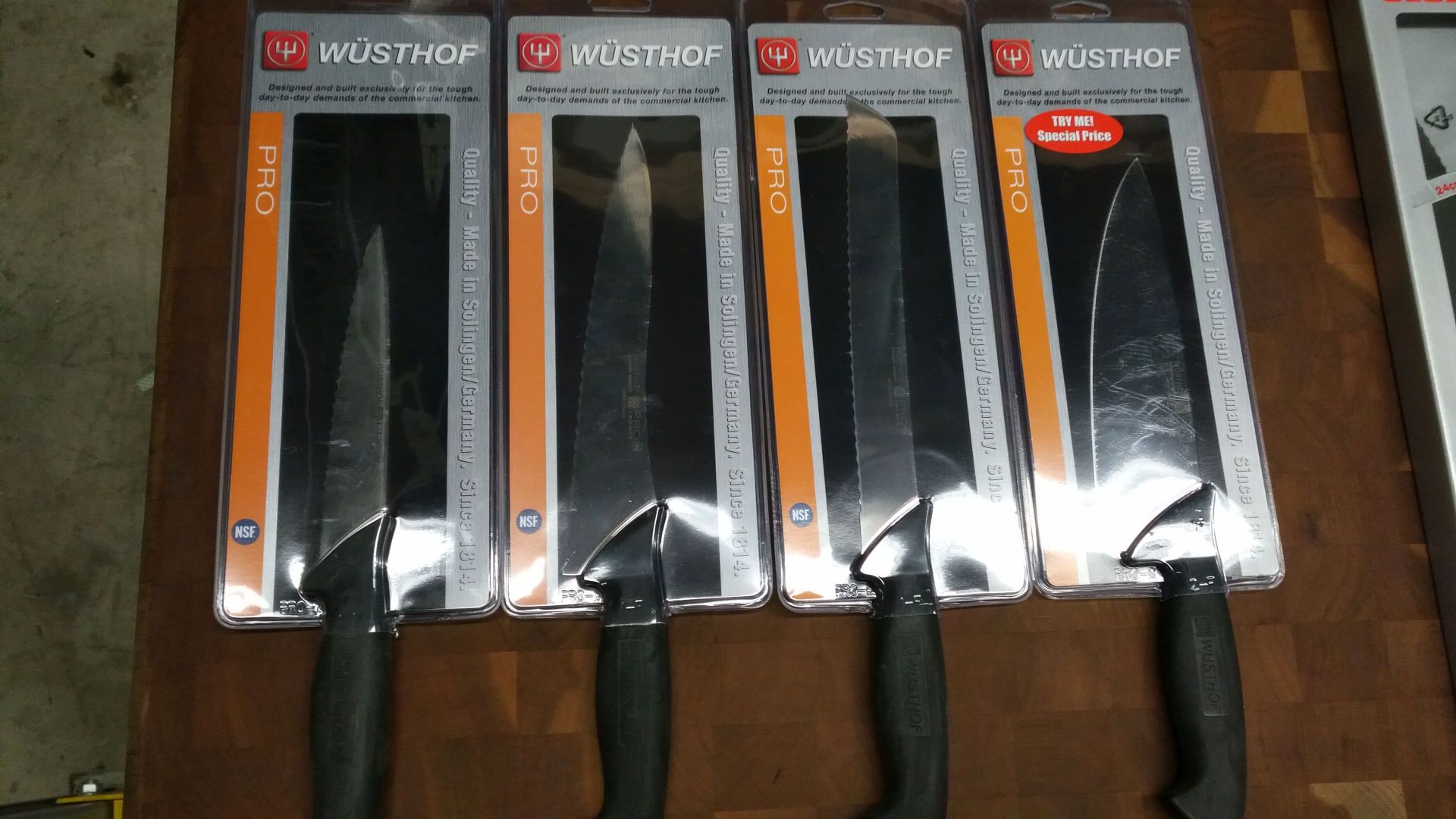 Wusthof 9" Offset, 6" Wavy, 9" Bread, 8" Cook's - Lot of 4 Knives - Image 3 of 14