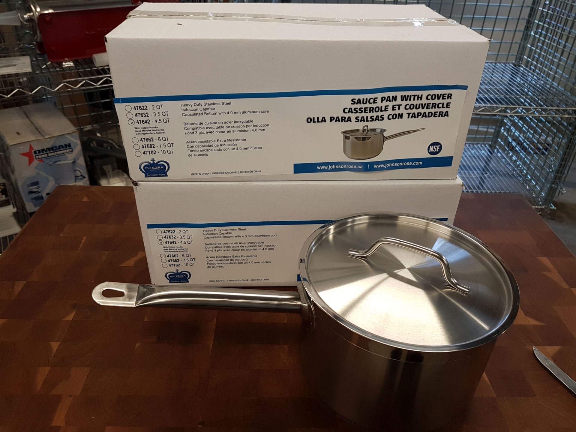 4.5 QT Stainless Sauce Pot with Lid - Induction Capable - Lot of 3 - Image 2 of 3