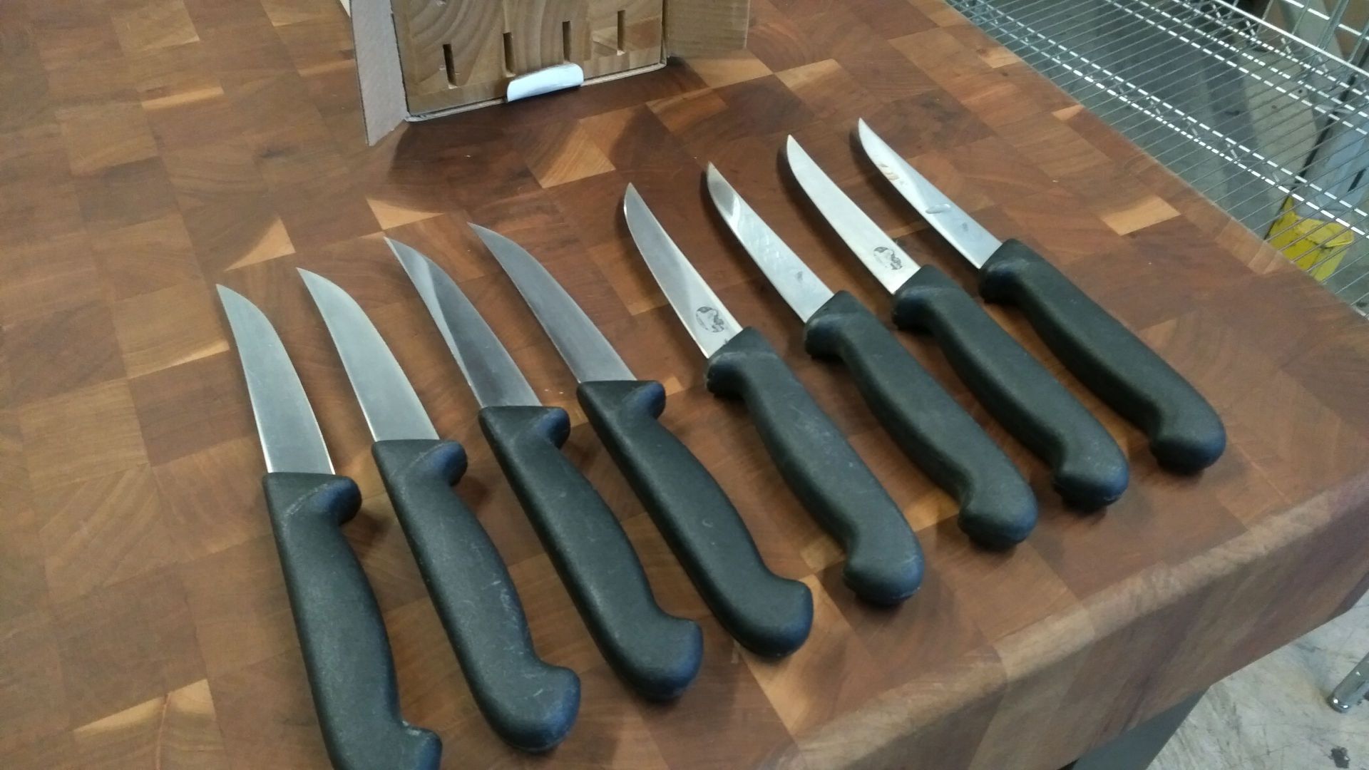 Used/Sharpened Knives - Lot of 8 Includes Wood Block - Image 2 of 4