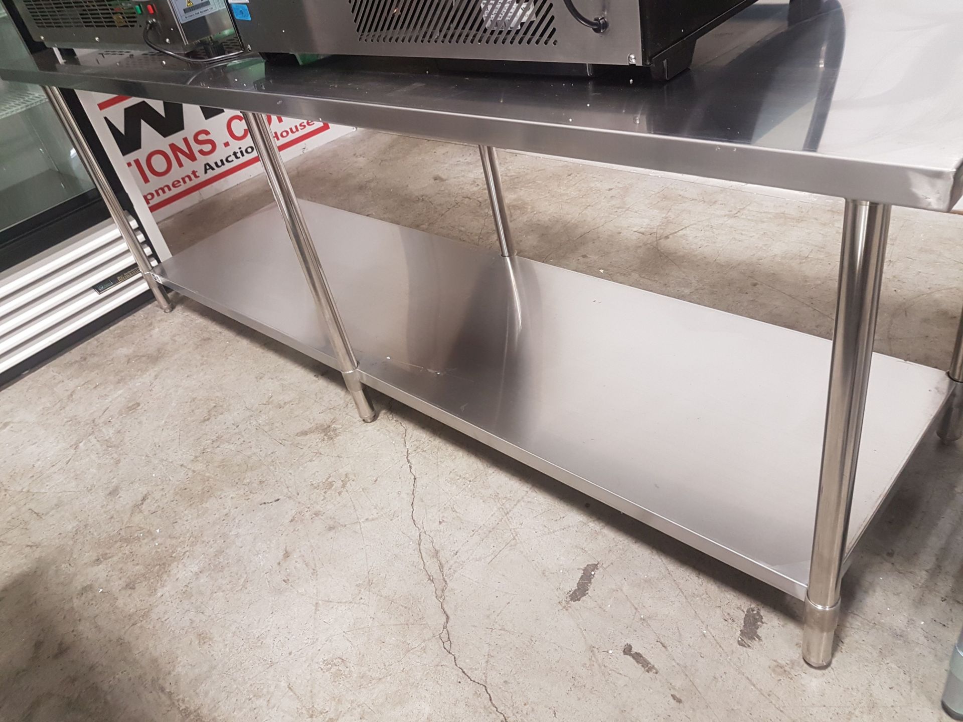 30" x 96" Stainless Work Table with Galvanized Undershelf