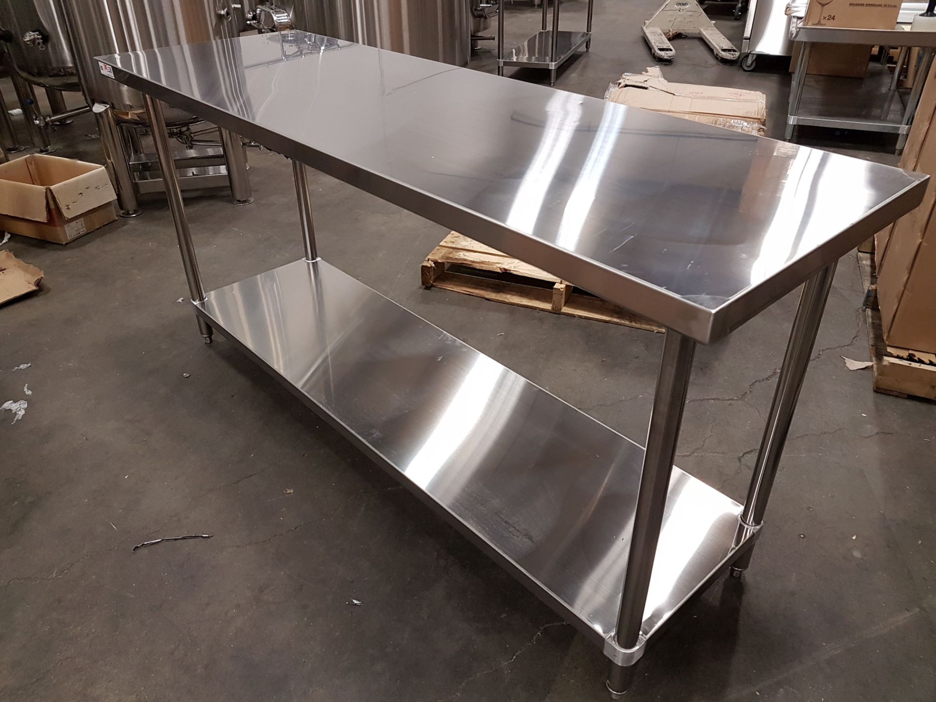 24" x 72" All Stainless Work Table