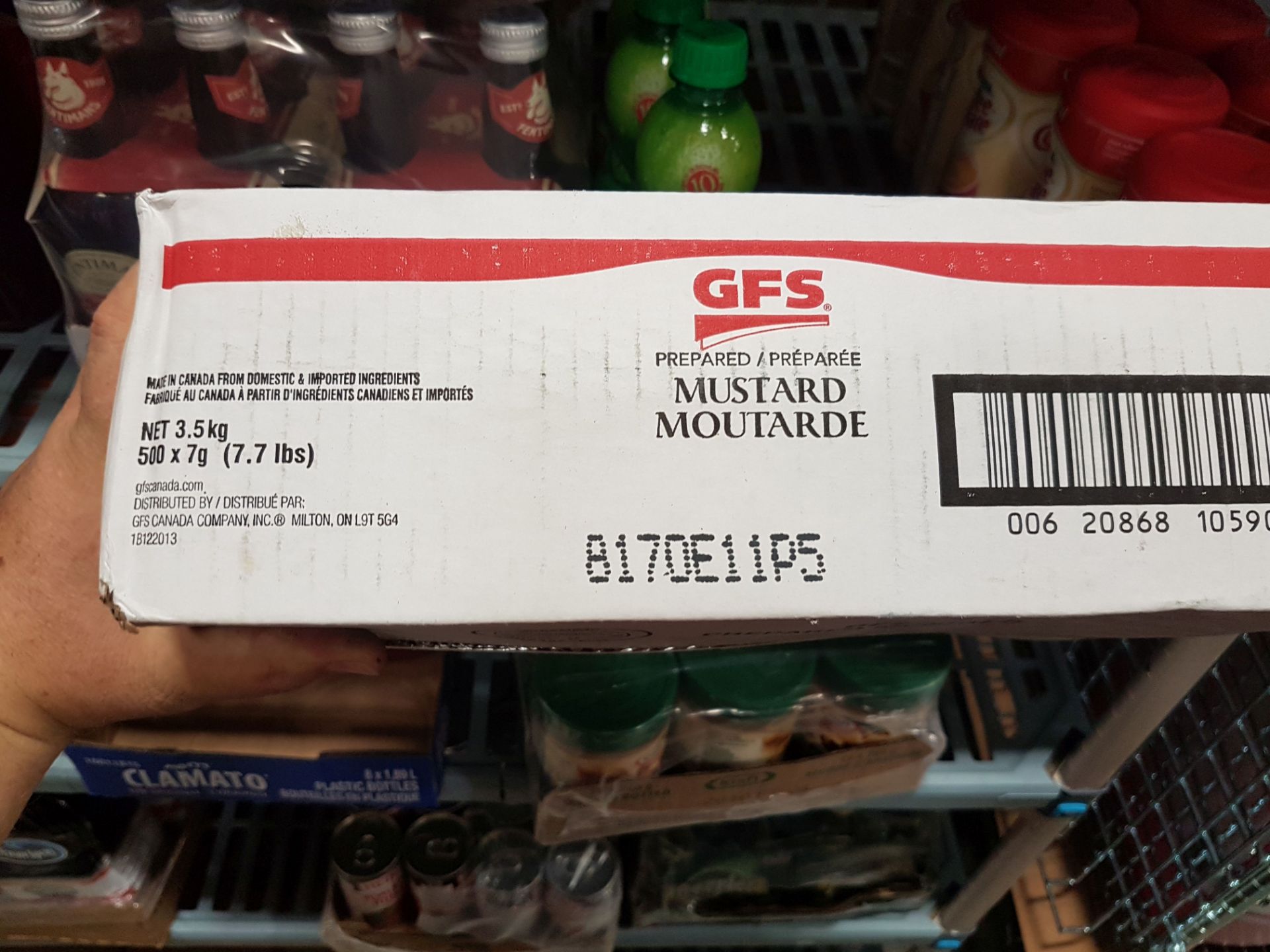 GFS Prepared Mustard Packages - Case of 500