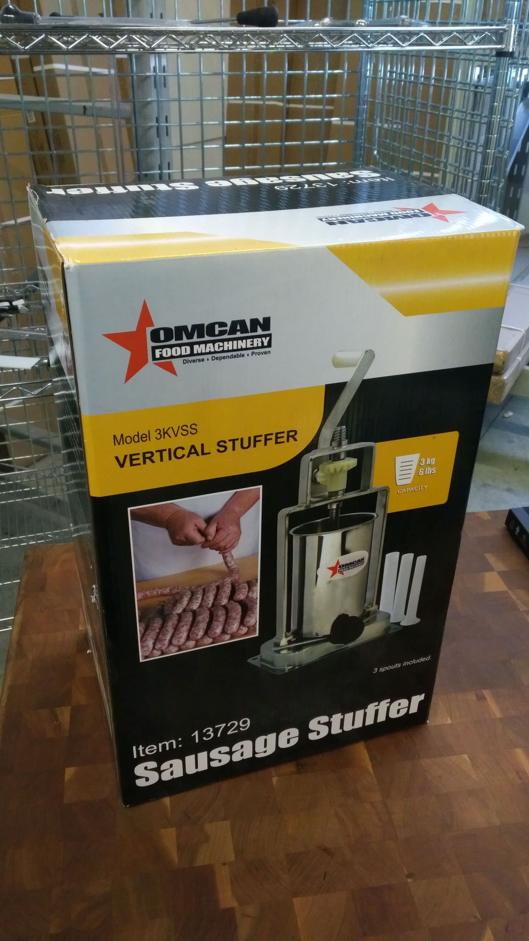 3kg Vertical Sausage Stuffer, Omcan 13729