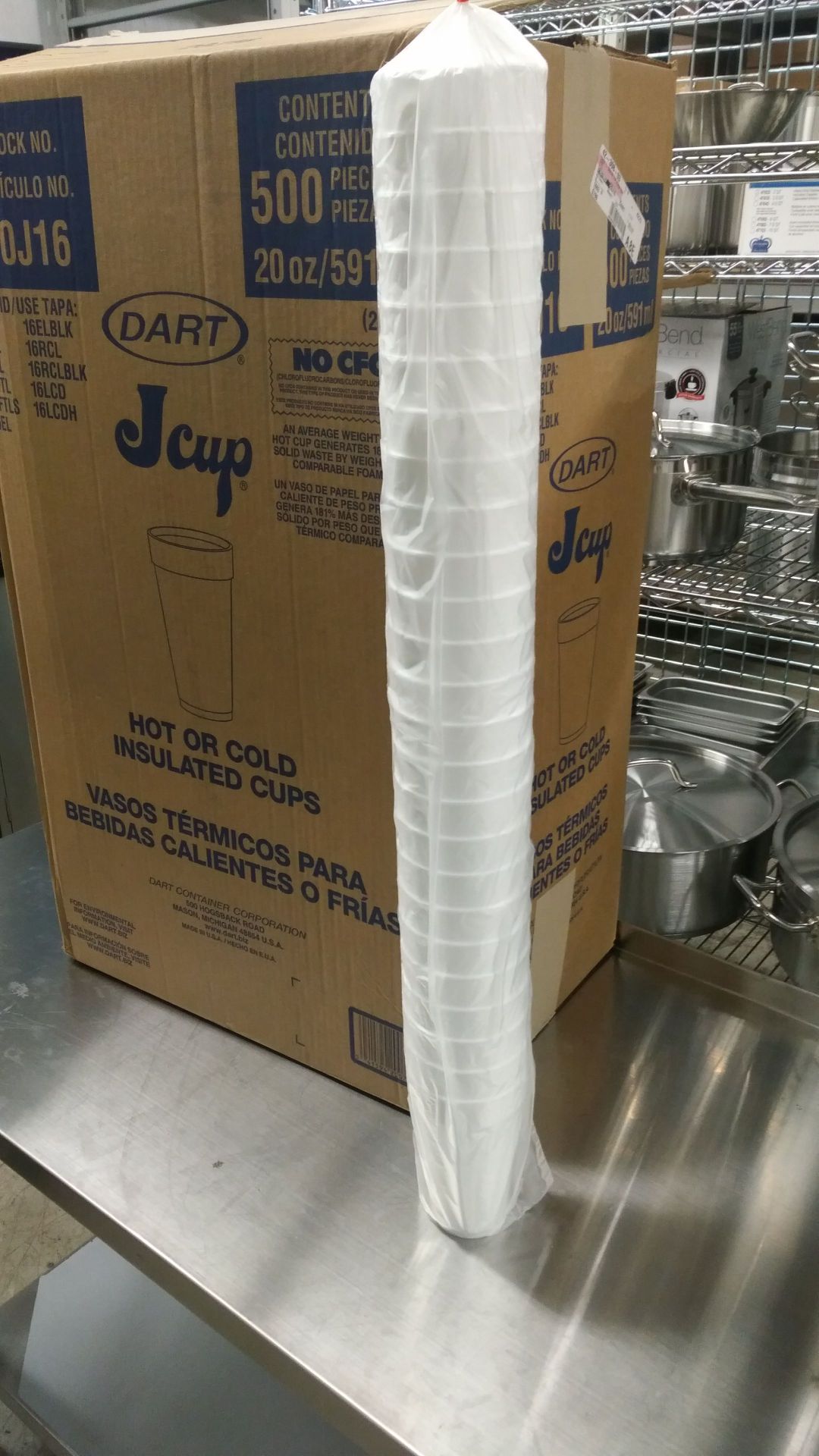 20oz/591ml Hot/Cold Styrofoam Cups - Case of 500
