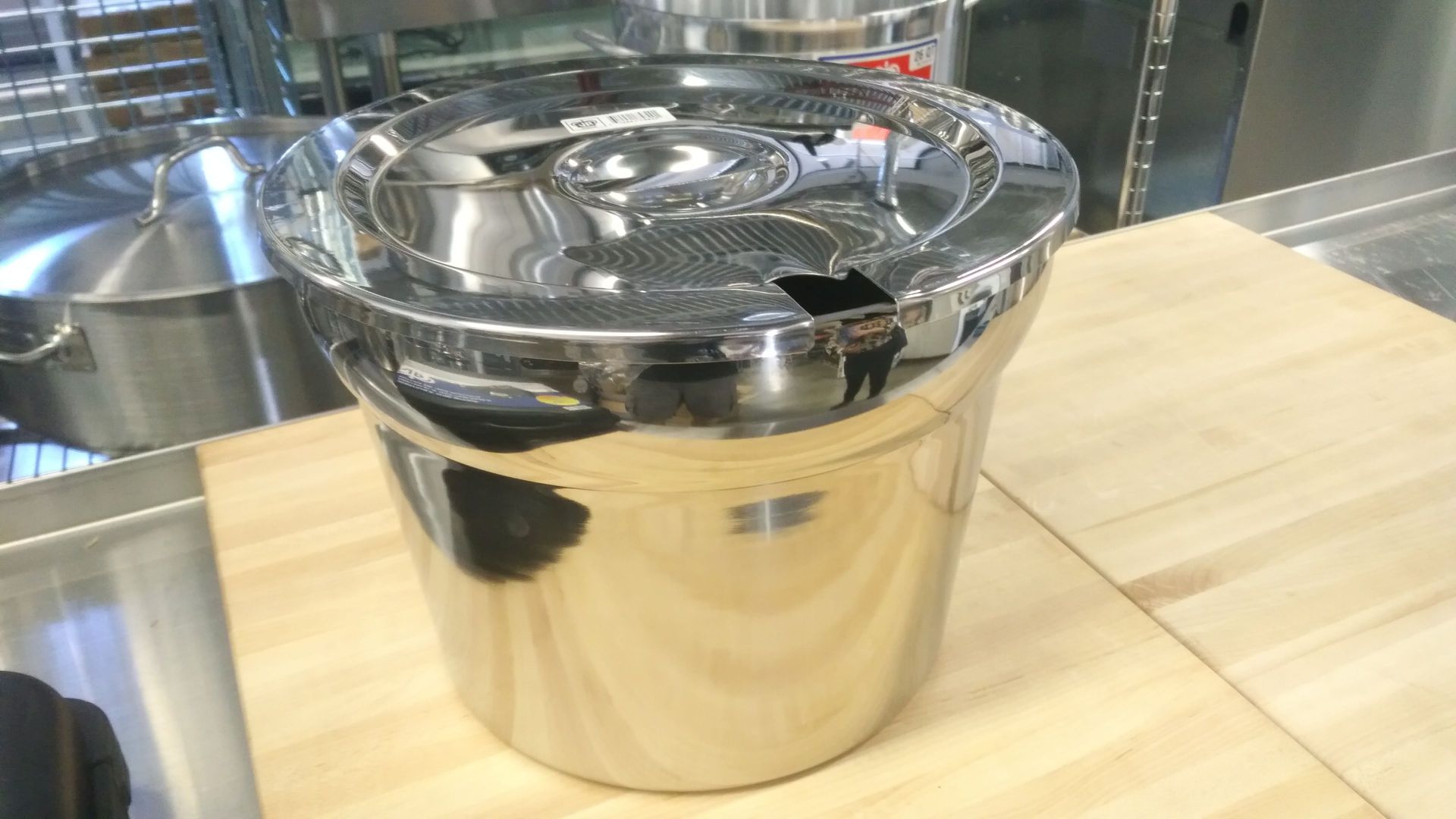 11qt Round Stainless Insert with Slotted Lid - Image 2 of 2