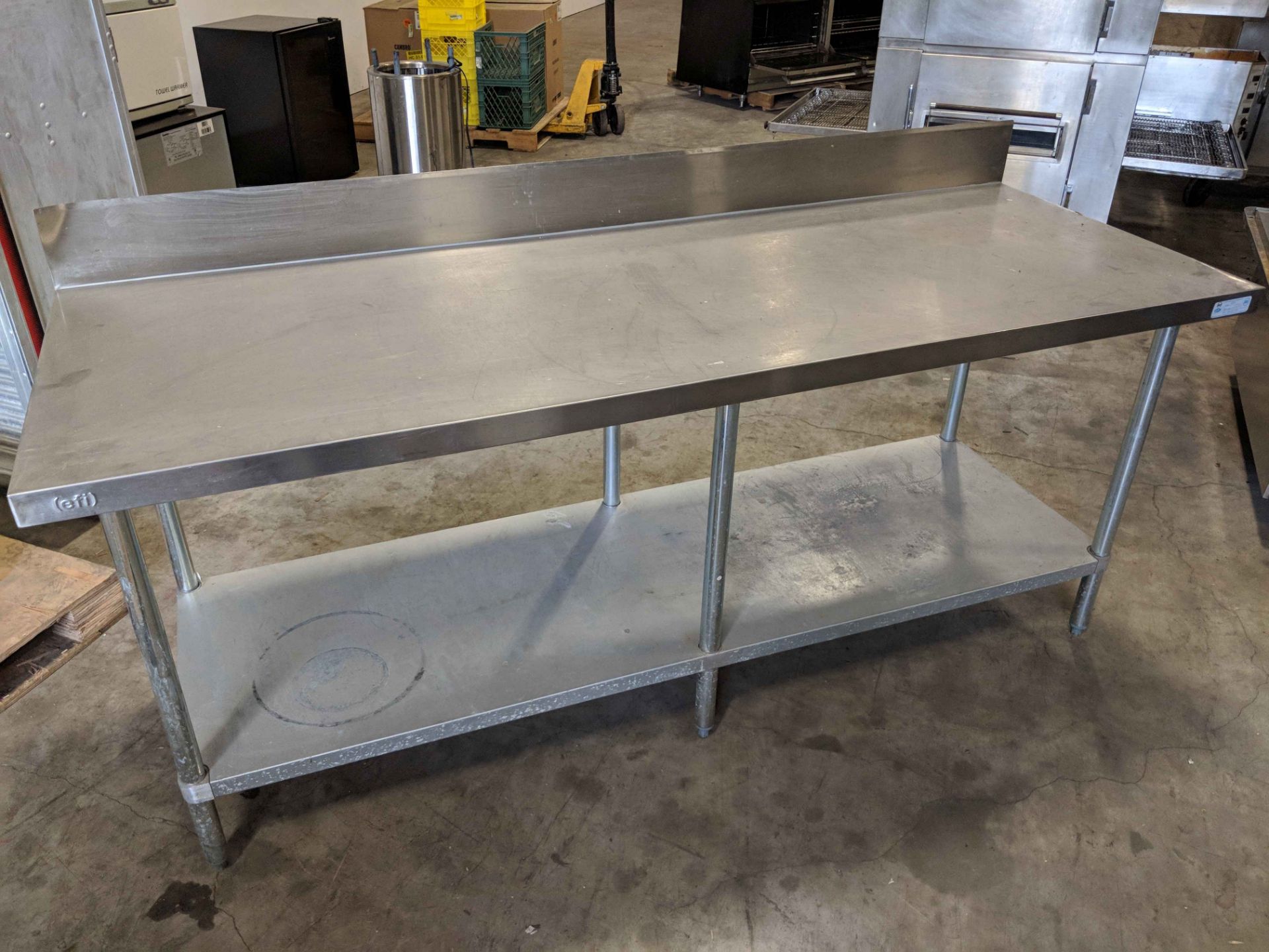 84" x 30" Stainless Steel Table with Backsplash - Image 2 of 2