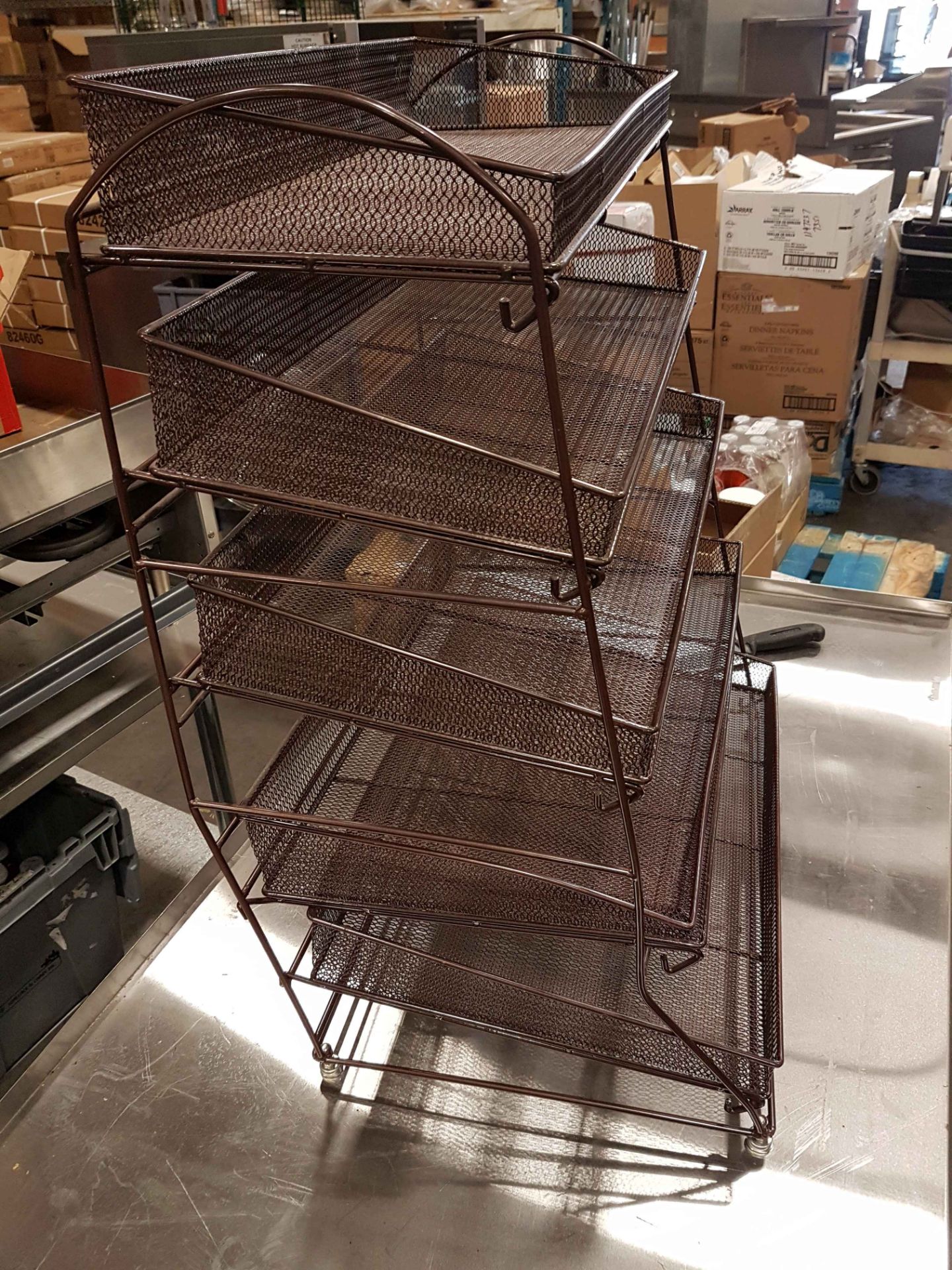 Damaged - 5 Tier Basket Holder & Frame - Image 2 of 3