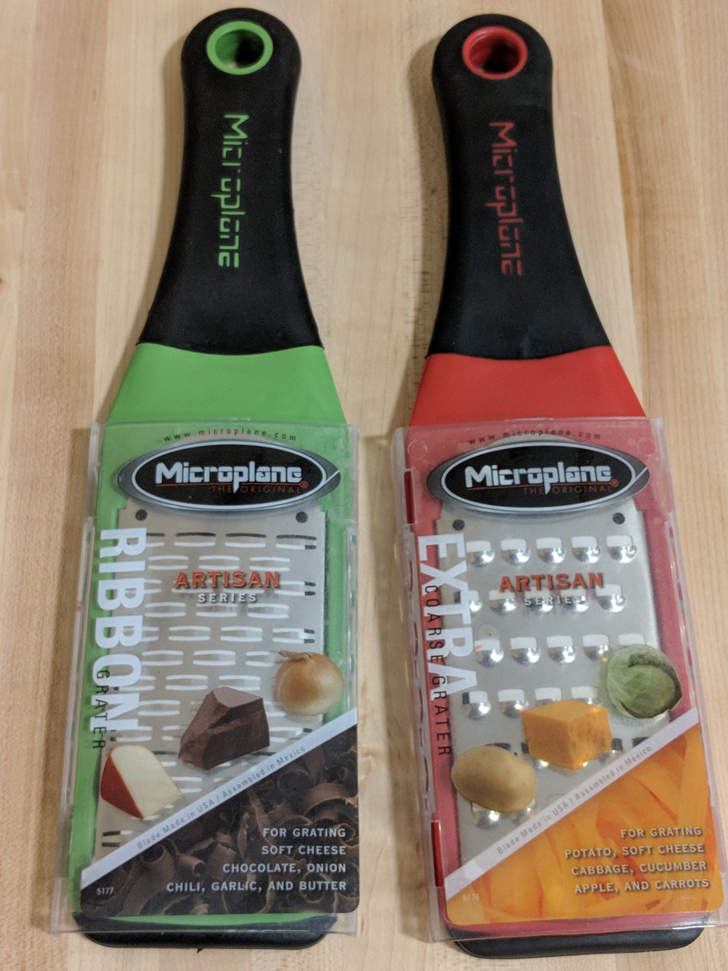 Microplane Artisan Ribbon/Ex Coarse Graters - Lot of 2