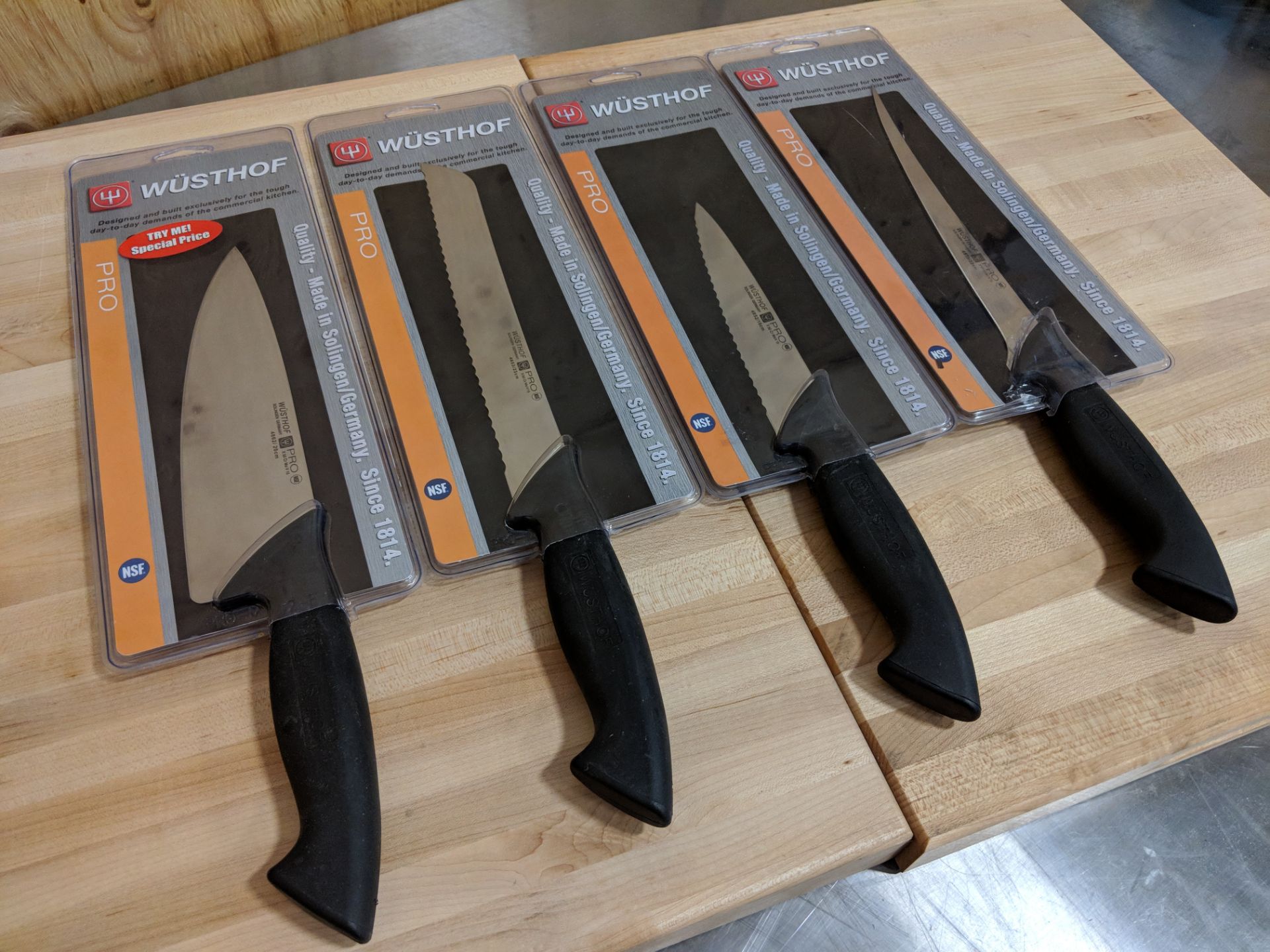 Wusthof 9" Cook, 9" Bread , 6" Utility, 9" Fish Fillet - Lot of 4 Knives - Image 2 of 6