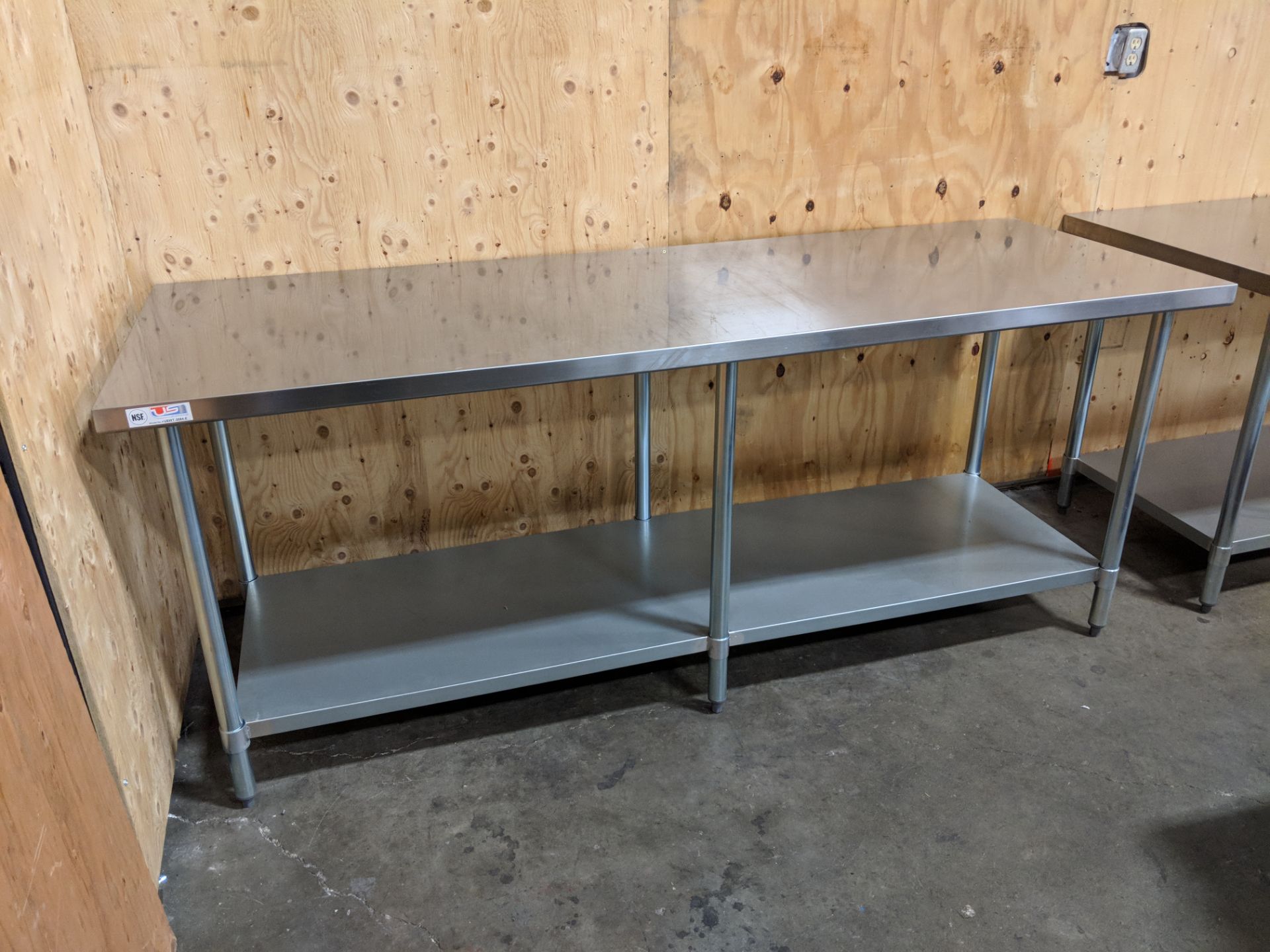 84" x 30" Stainless Work Table with Galvanized Undershelf