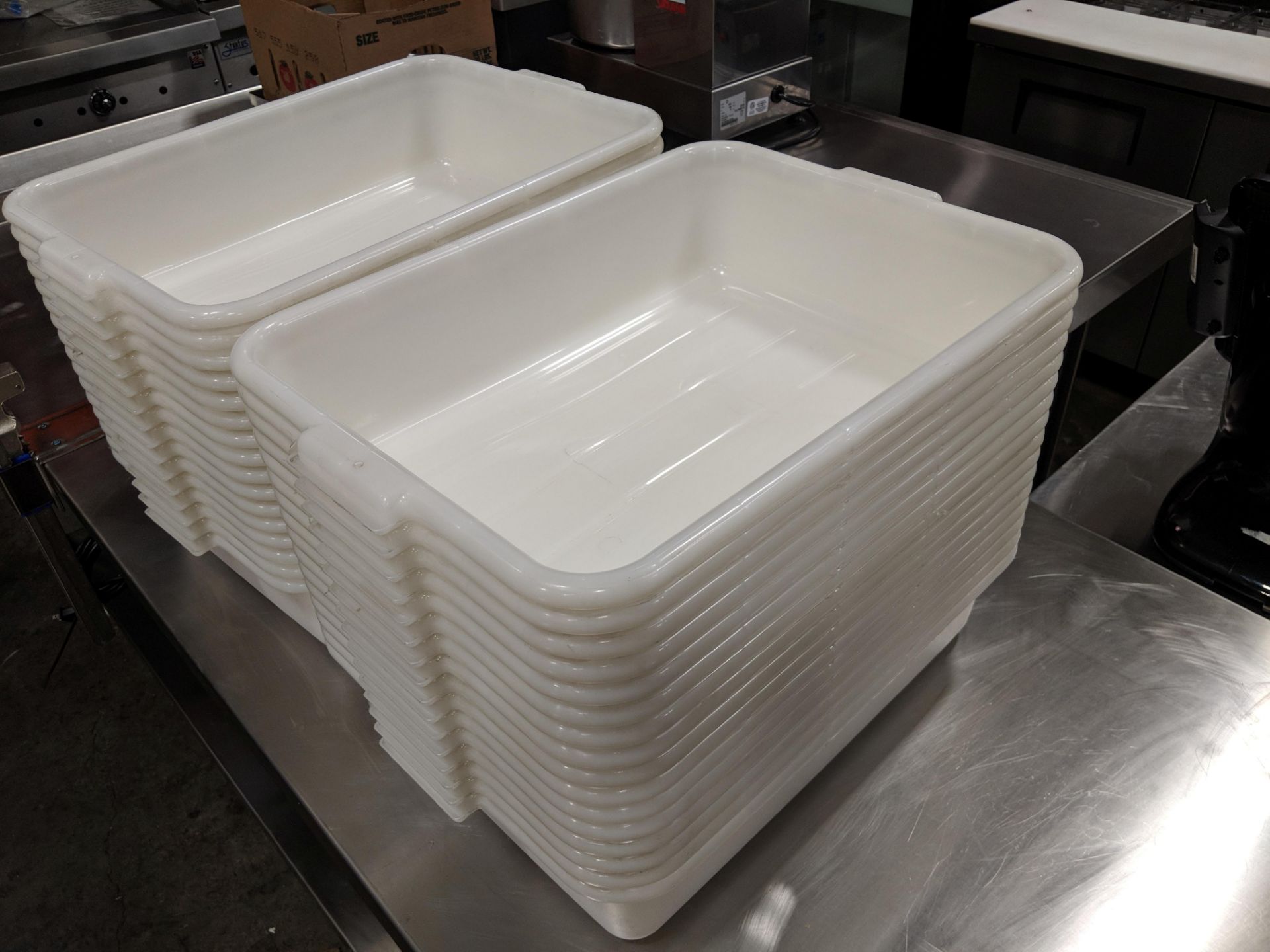 White Tote Boxes - Lot of 16