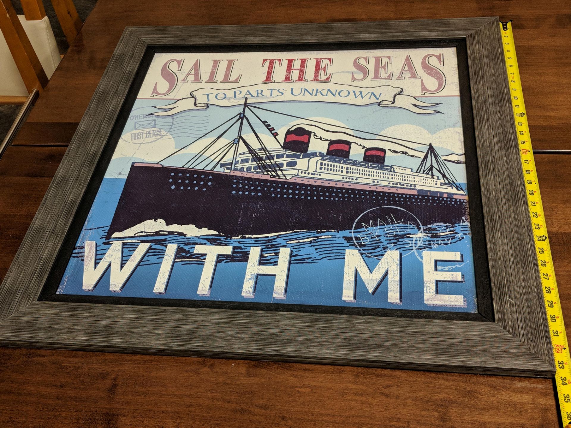34" x 34" - Sail the Sea
