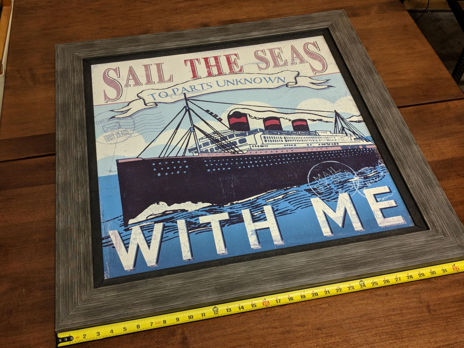 34" x 34" - Sail the Sea - Image 2 of 4
