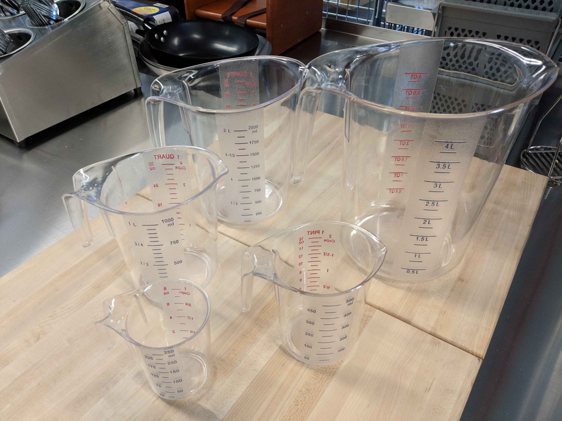 Polycarb Measuring Cup Set - 4L, 2L, 1L, 0.5L, 0.25 - Image 3 of 3