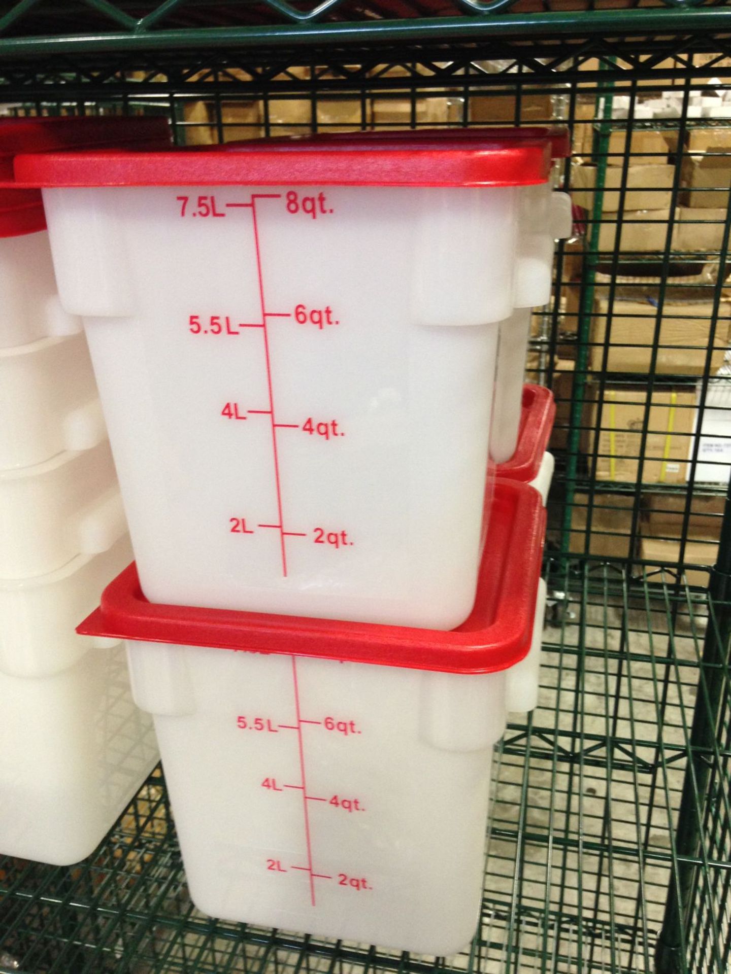 8qt Ingredient Bins with Lids - Lot of 4