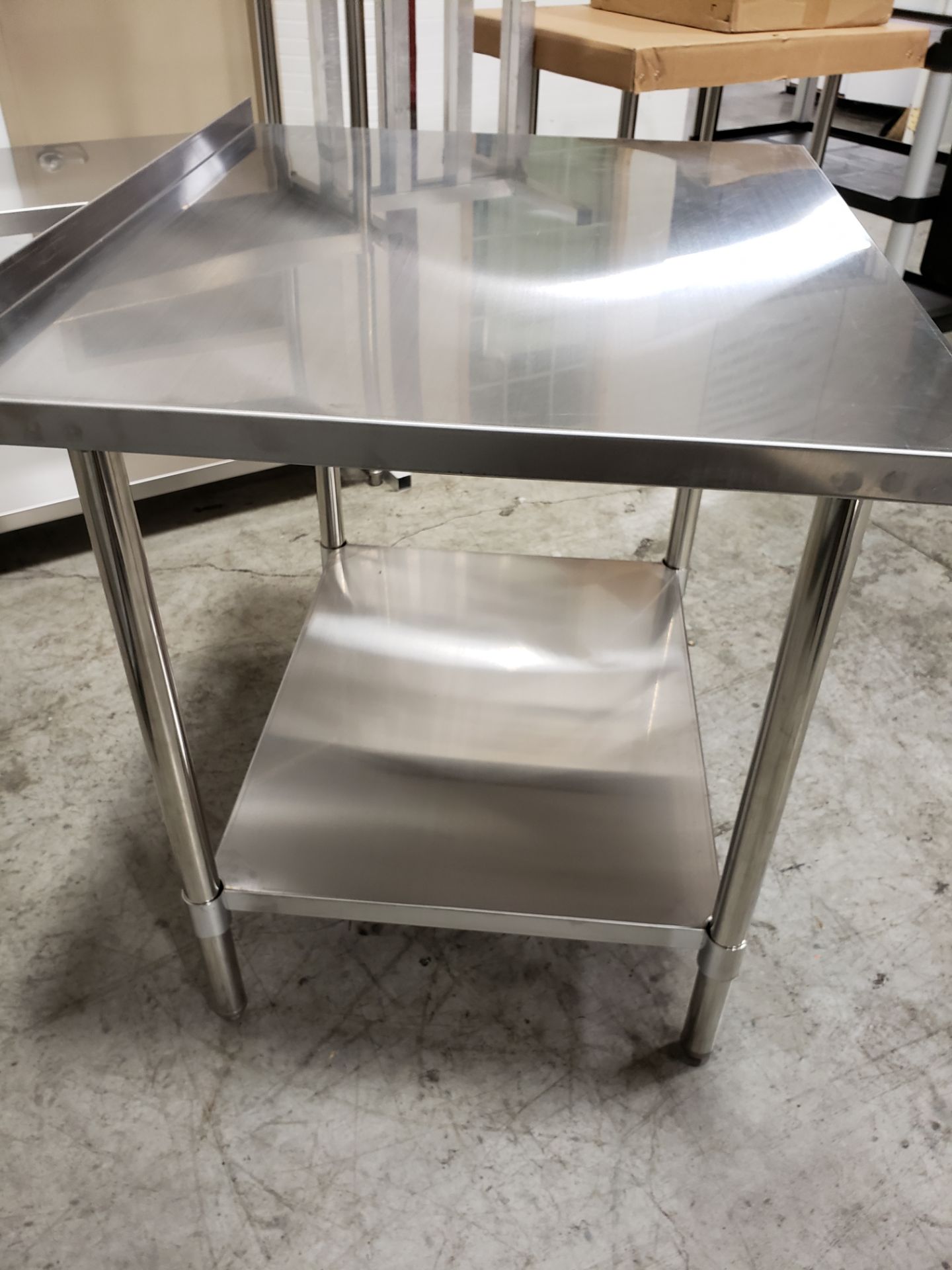 36" x 30" All Stainless Work Table with 1.5" Back Splash - 34" High - Image 2 of 5