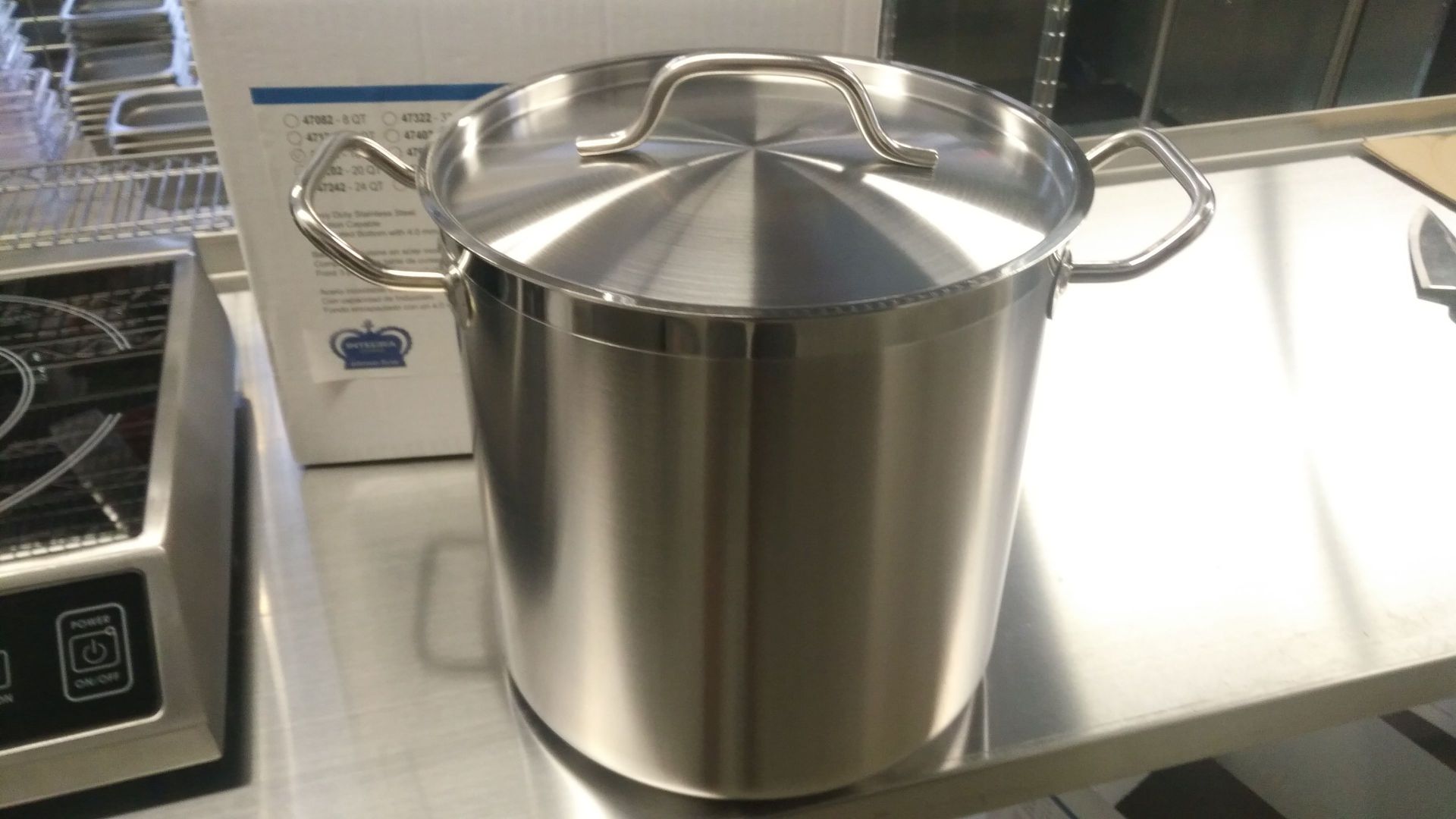 16qt Heavy Duty Stainless Stock Pot induction capable Johnson-Rose 47162 - Image 3 of 4