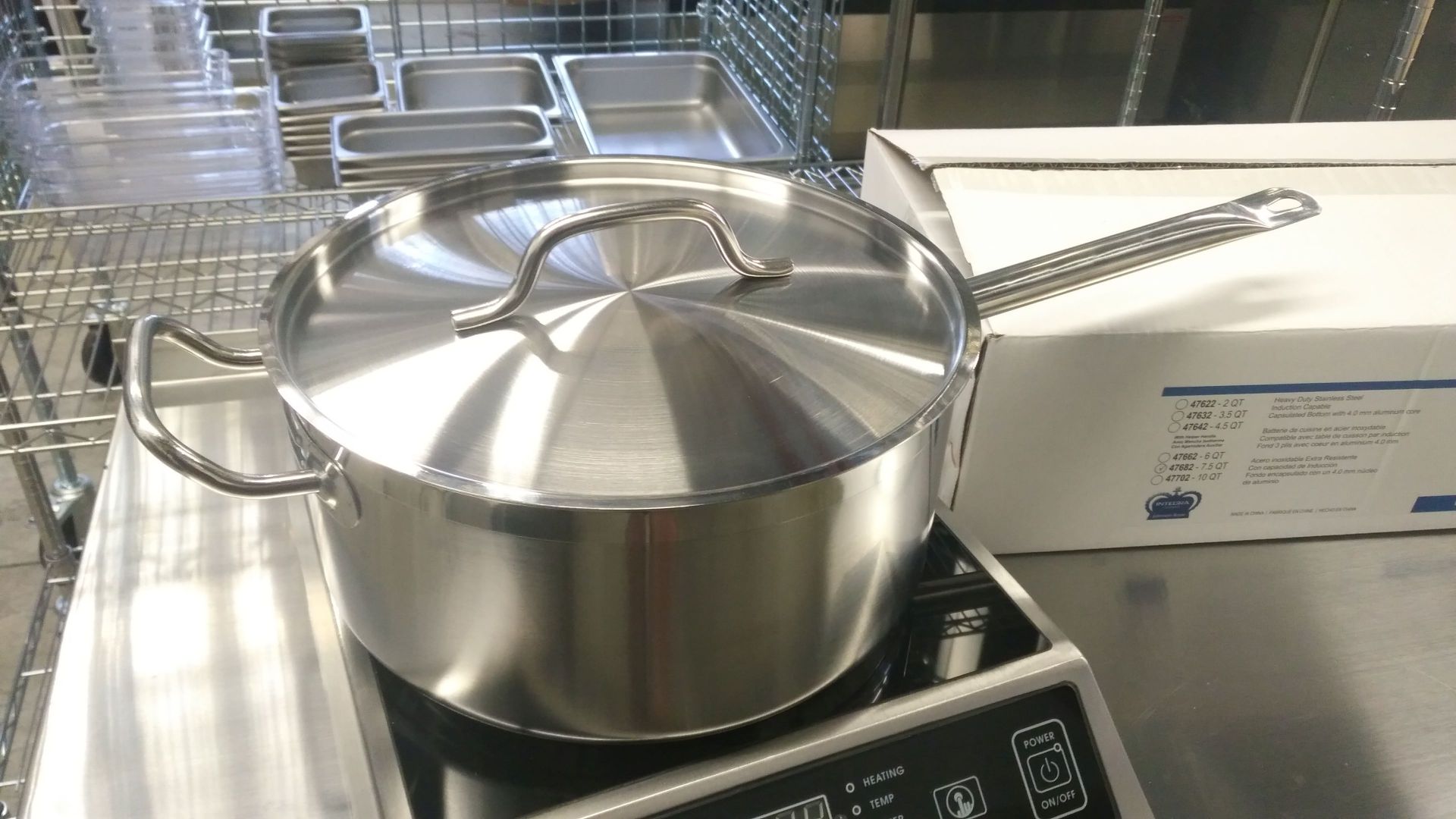 JR 47682 - 7.5qt Heavy Duty Stainless Sauce Pan Induction Capable