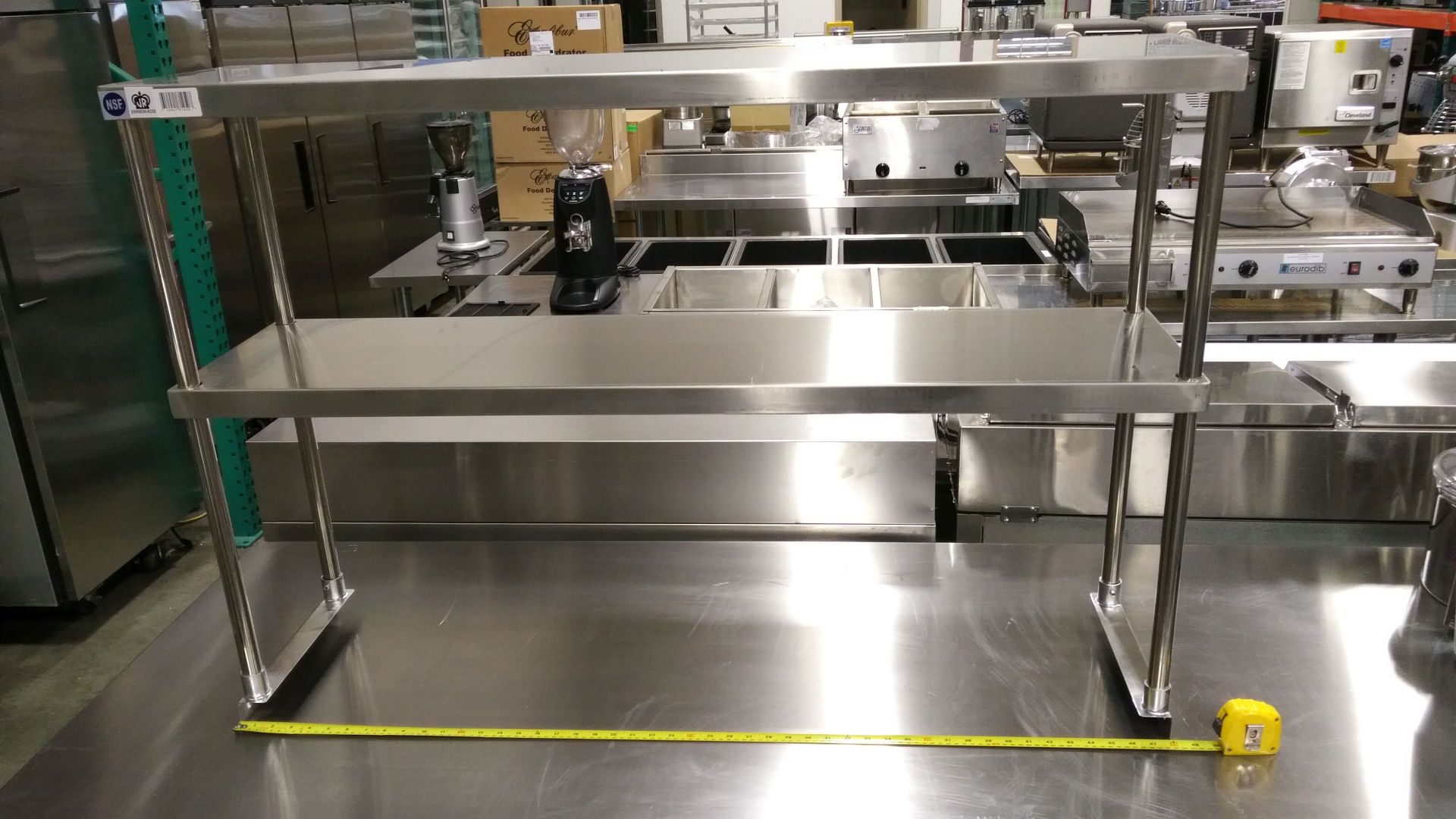 48" Stainless Steel Double Overshelf