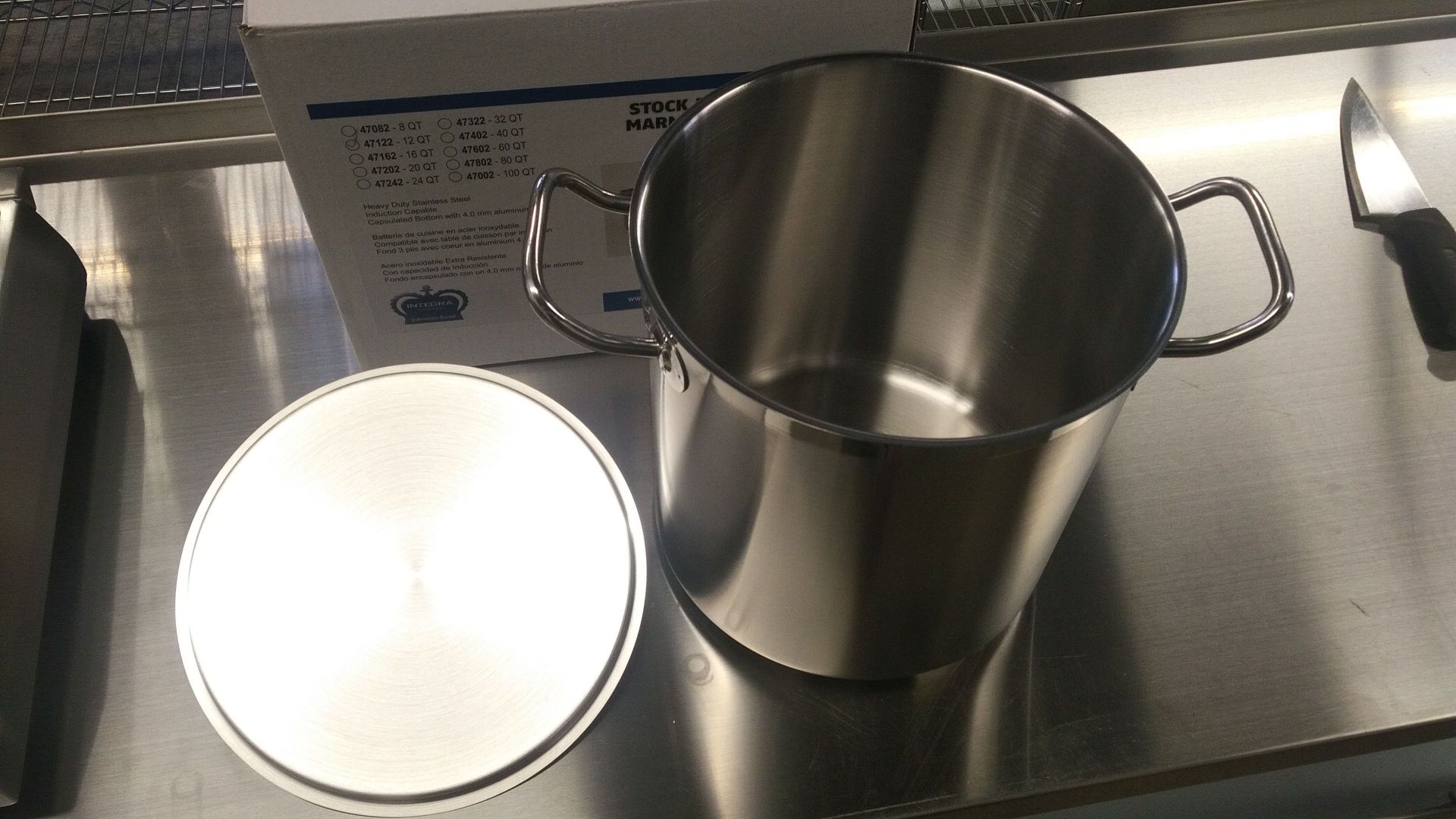 12qt Heavy Duty Stainless Stock Pot, Induction Capable - Image 4 of 5