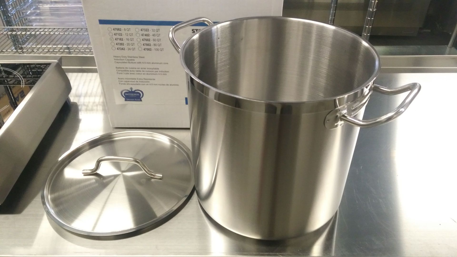 16qt Heavy Duty Stainless Stock Pot induction capable Johnson-Rose 47162 - Image 2 of 4