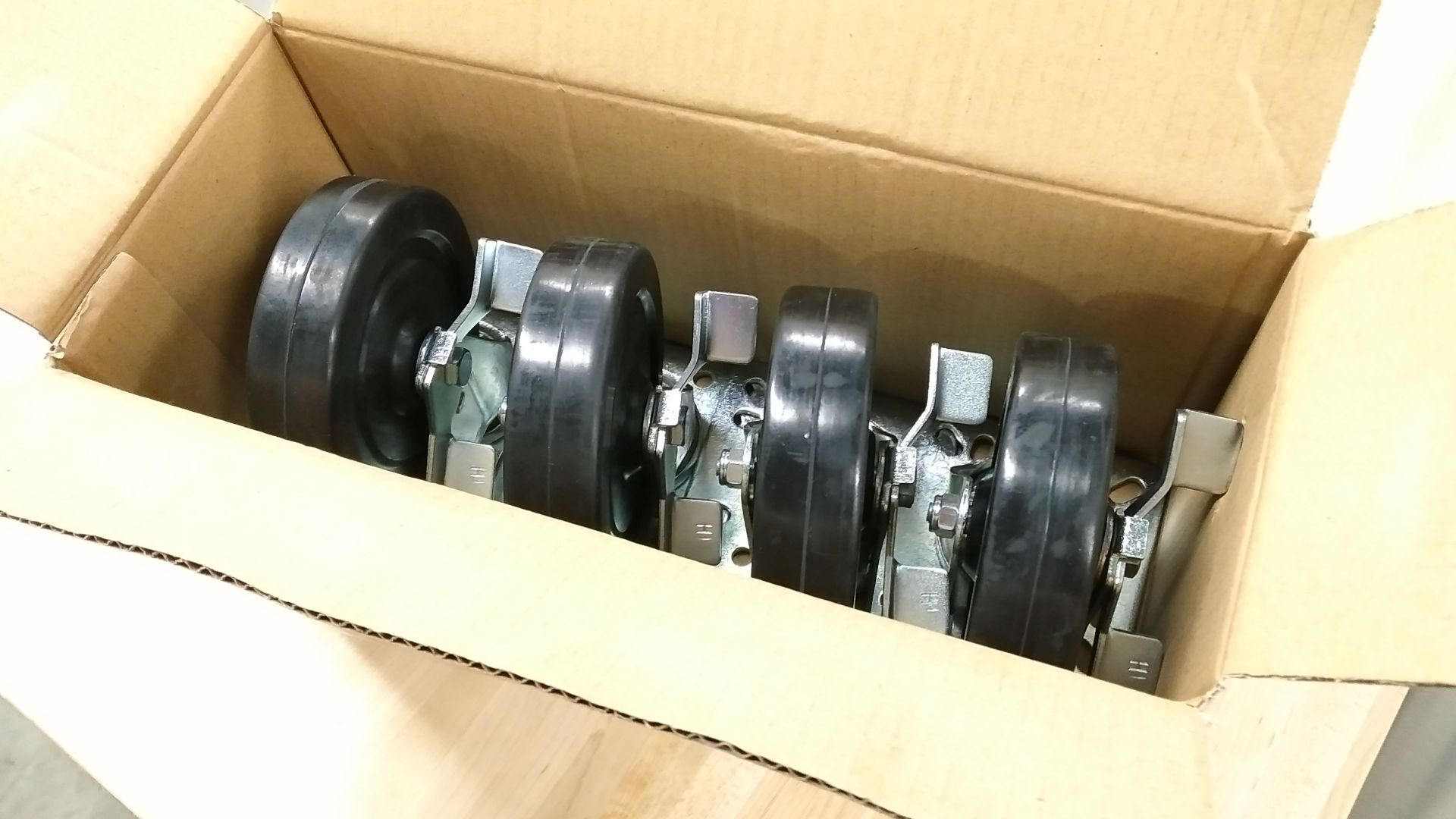 5" Casters with Brakes, 4" Plate, 400-lb Capacity - Lot of 4 - Image 4 of 6