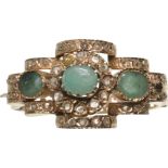 Oriental Bracelet, Gold, Diamonds and Emeralds