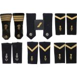 Lot of 6 Pair of Epaulets and One Collar Tabs, different ranks.