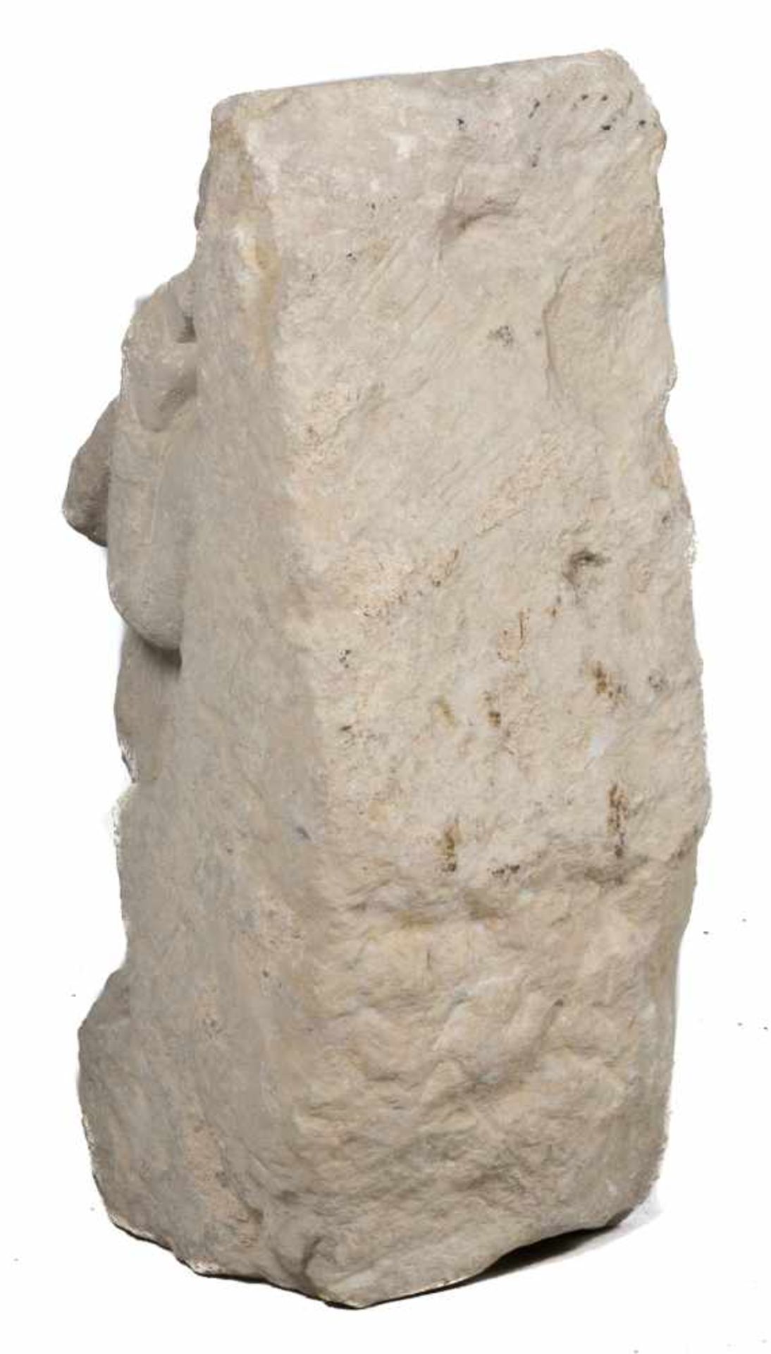 Sculpted stone architectural fragment, representing King David Gothic. 14th - 15th century. ↵↵David, - Bild 2 aus 2