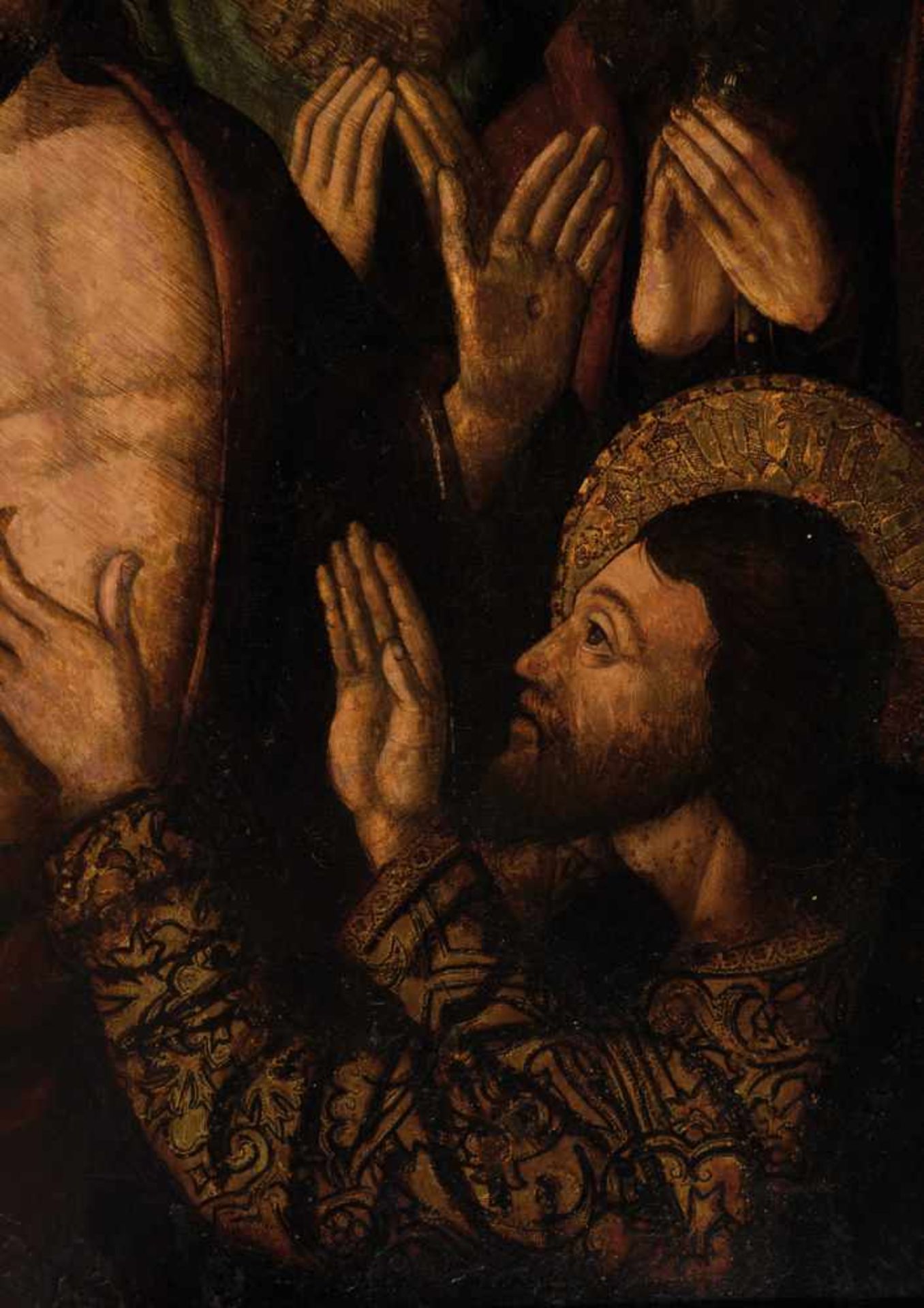 Master of Belorado. Burgos. 15th century.↵↵"The incredulity of Saint Thomas"↵Tempera and pricked - Bild 3 aus 3