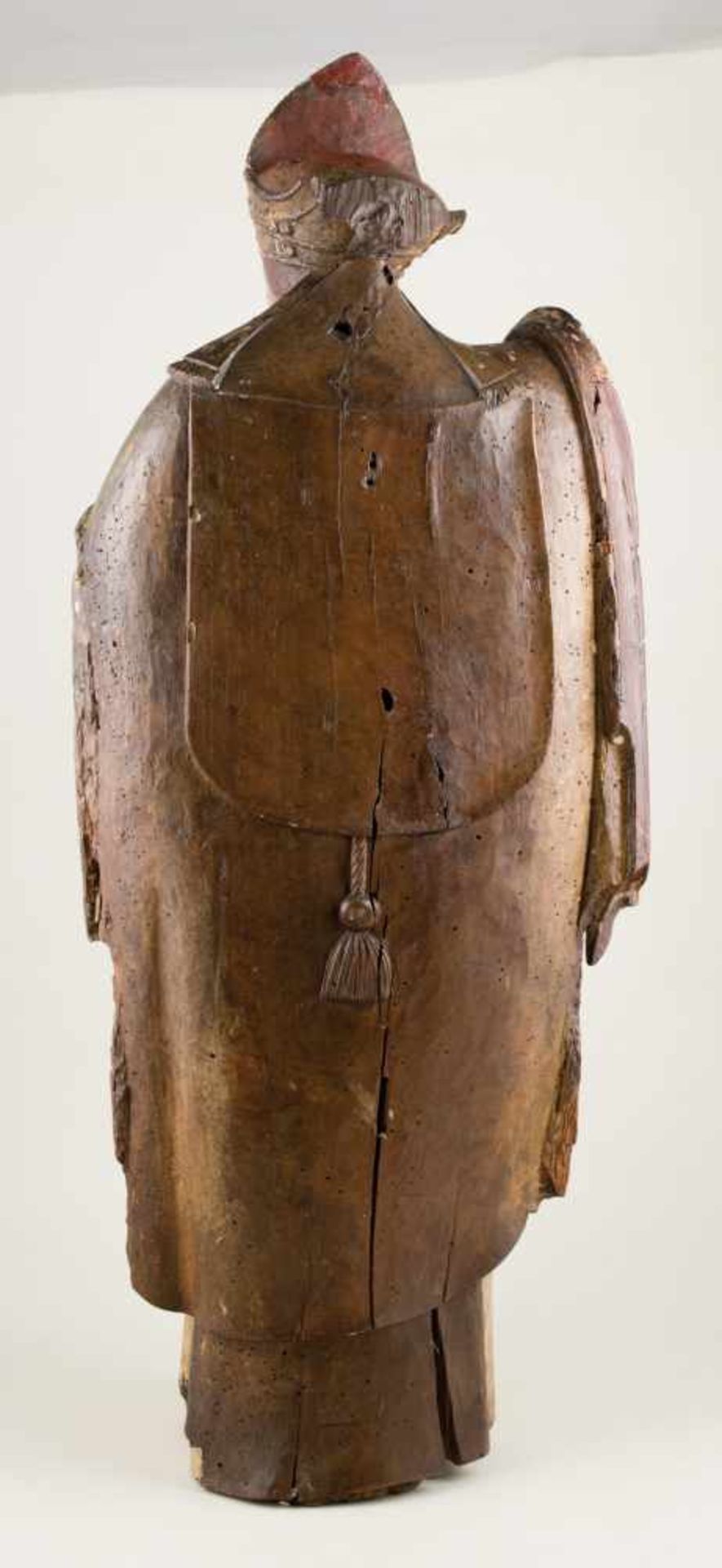 "Bishop". Carved, gilded and polychromed wooden sculpture. Castilian School. Late 15th / early - Bild 3 aus 3