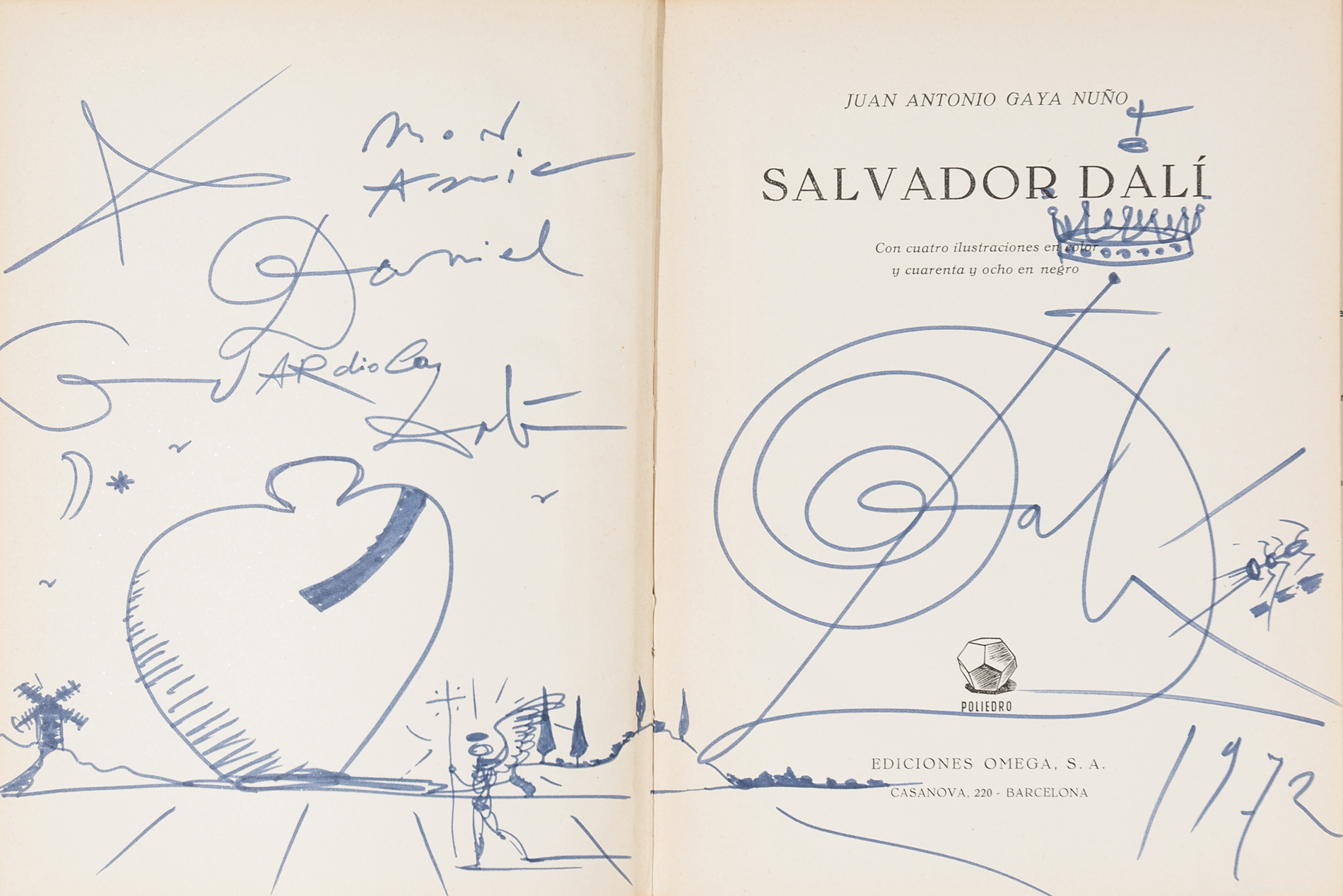 Salvador Dalí (Figueres, 1904 - 1989) - Felt tip pen drawing on paper. Signed and [...]