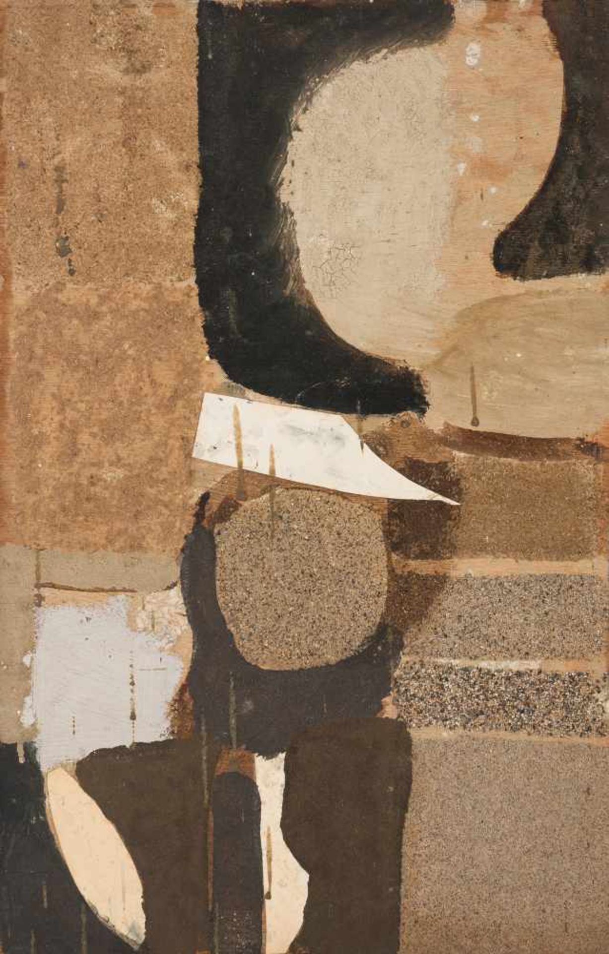 Alfred Reth (Budapest, 1884 - Paris, 1966) Mixed media and sand on panel. Circa 1945. Provenance: