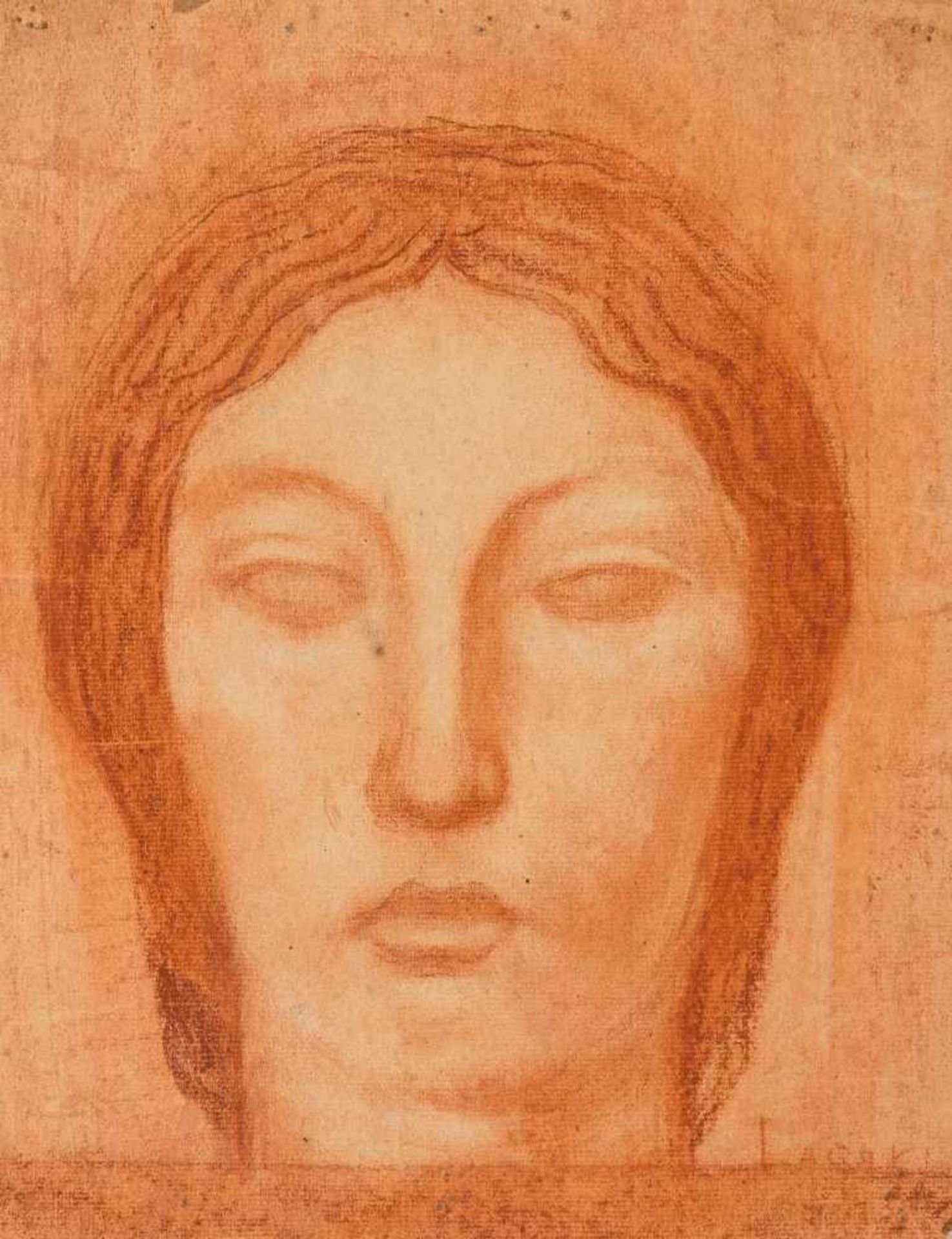 Celso Lagar (Ciudad Rodrigo, 1891 - Seville, 1966) Sanguine drawing on paper. Signed. Circa 1912.